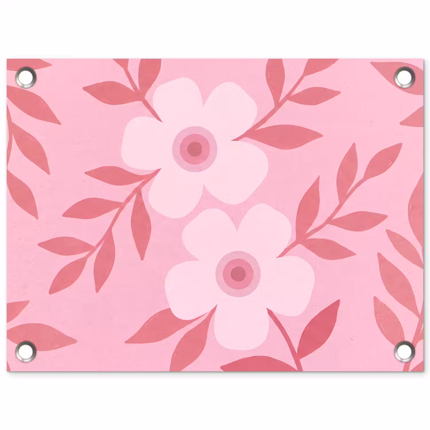 Bloemen - Abstract - Modern - Roze - Natuur tuinposter los doek klein -3d