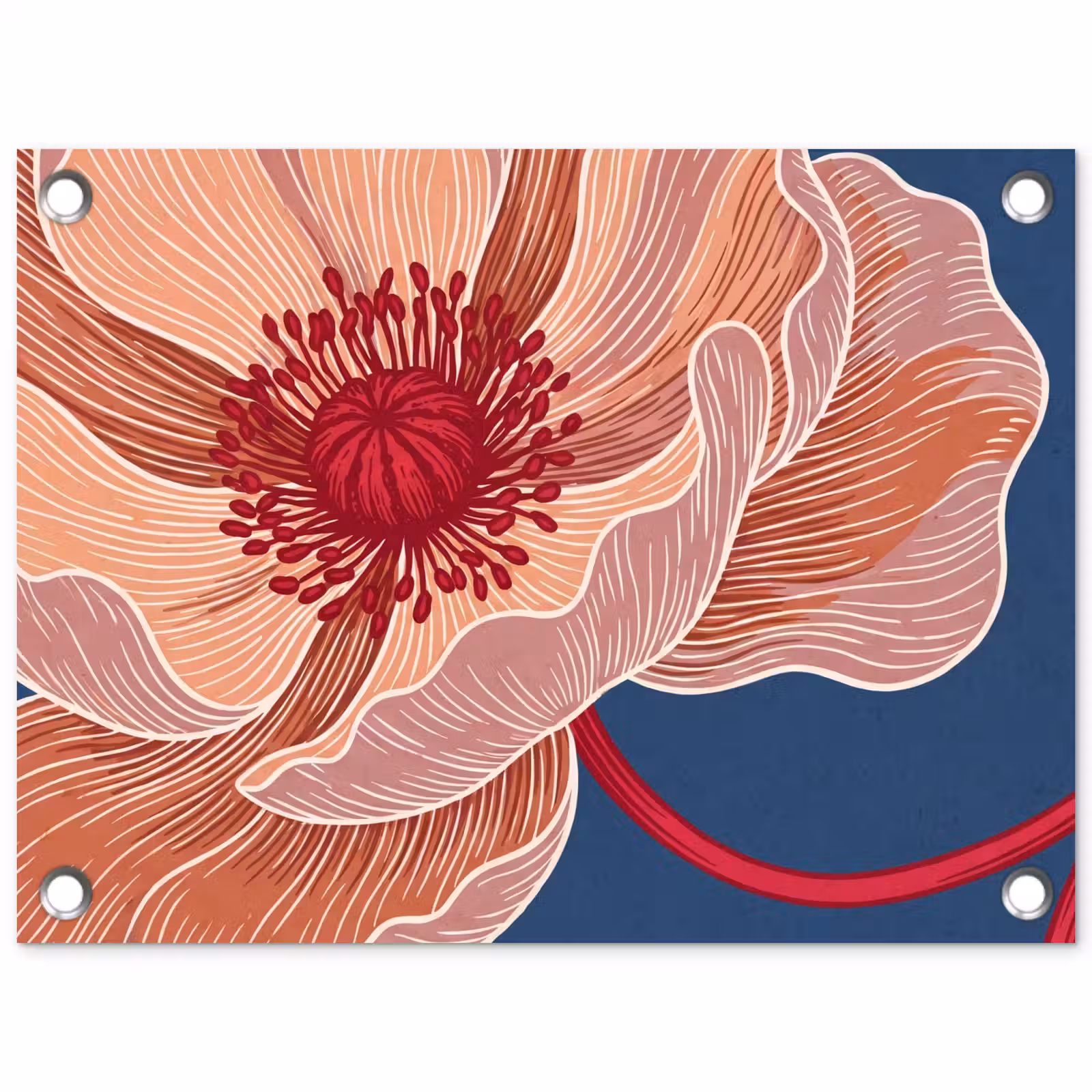 Gartenposter - Blumen – Modern – Abstrakt - Bloemen - Modern - Abstract tuinposter los doek klein