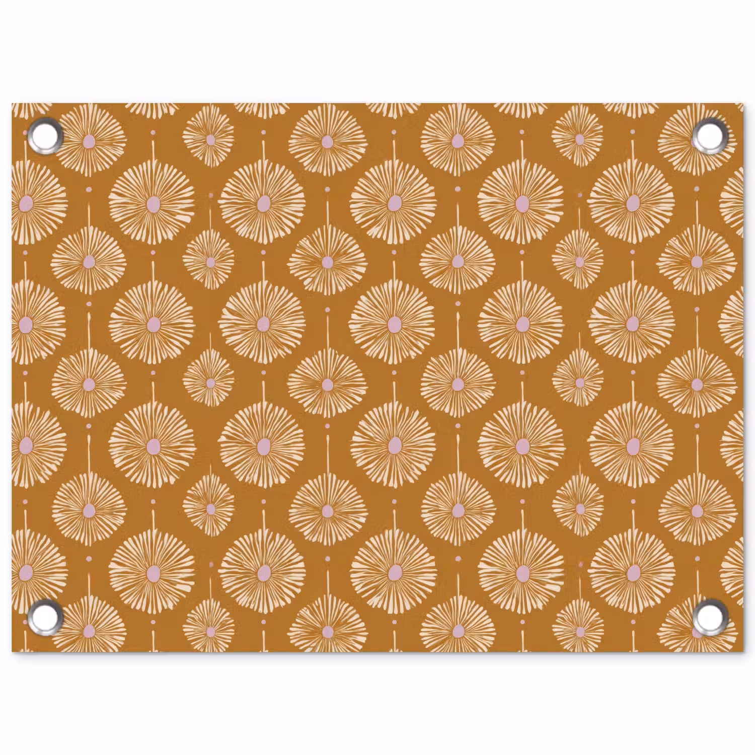 Bloemen - Modern - Oker tuinposter los doek klein 239 -3d