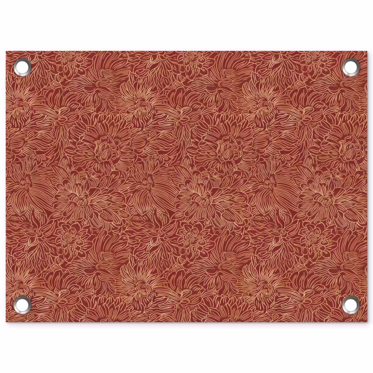 Bloemen - Motief - Rood tuinposter los doek klein 239 -3d