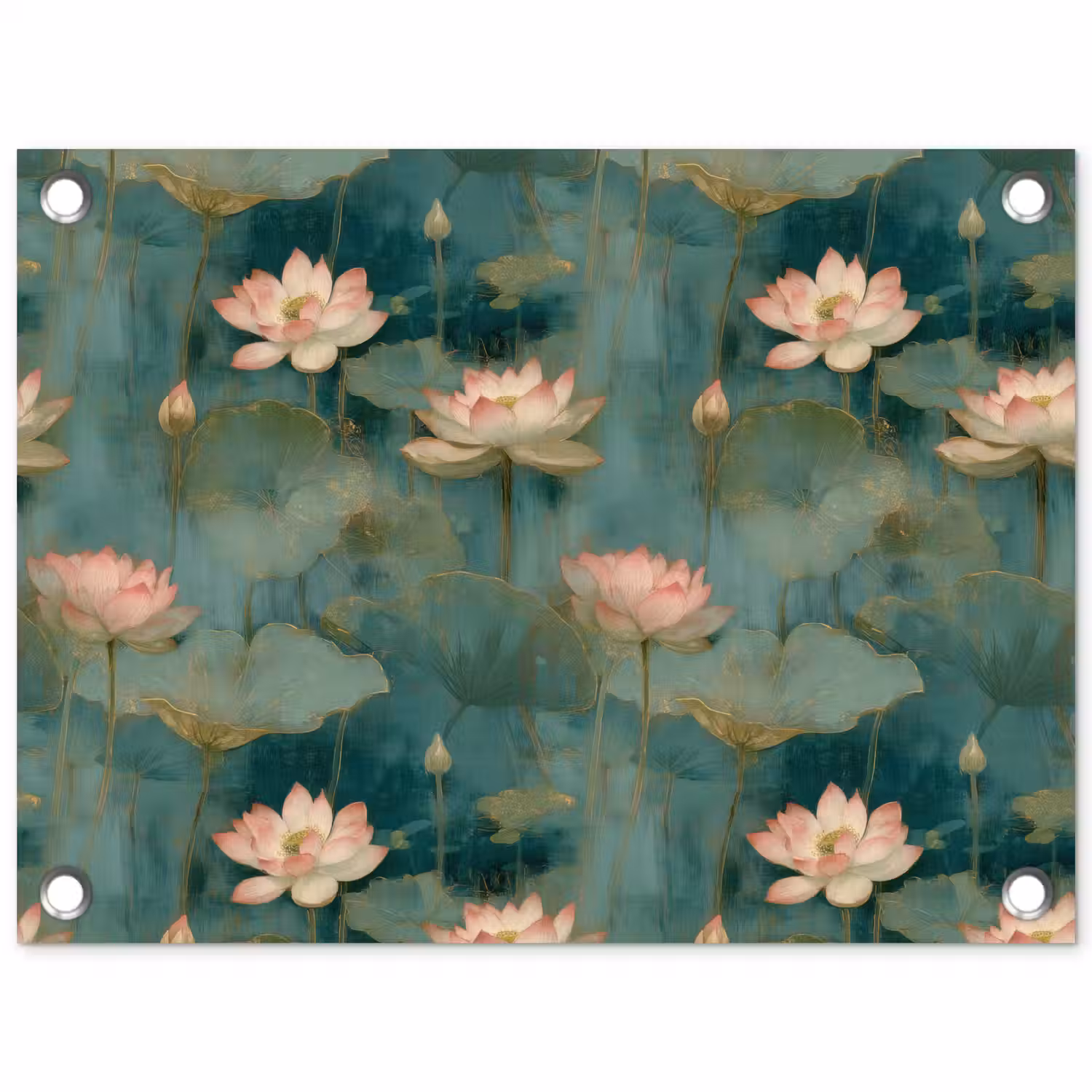 Botanisch - Bloemen - Roze tuinposter los doek klein 239 -3d