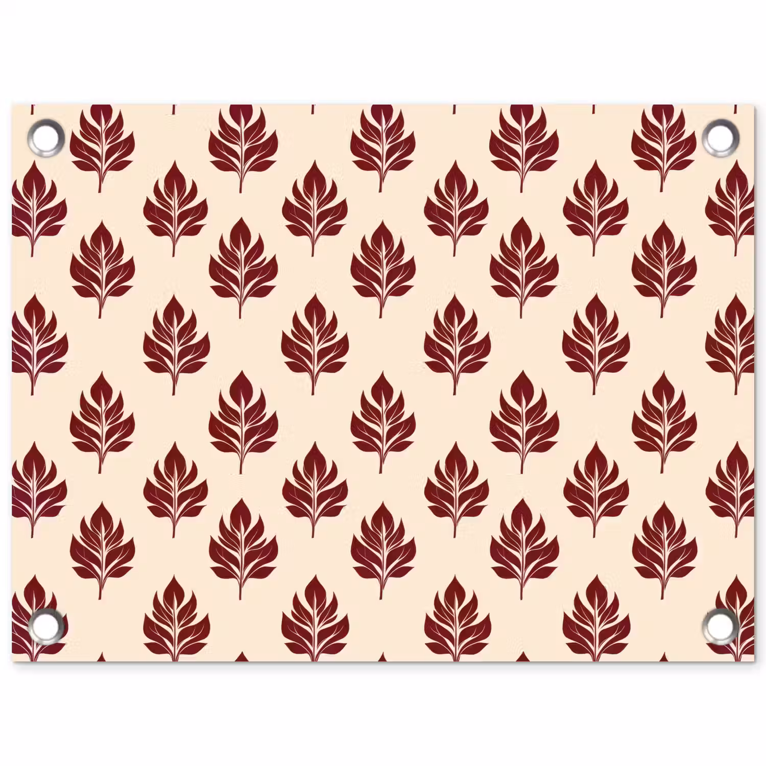 Botanisch - Patroon - Bordeaux tuinposter los doek klein 239 -3d