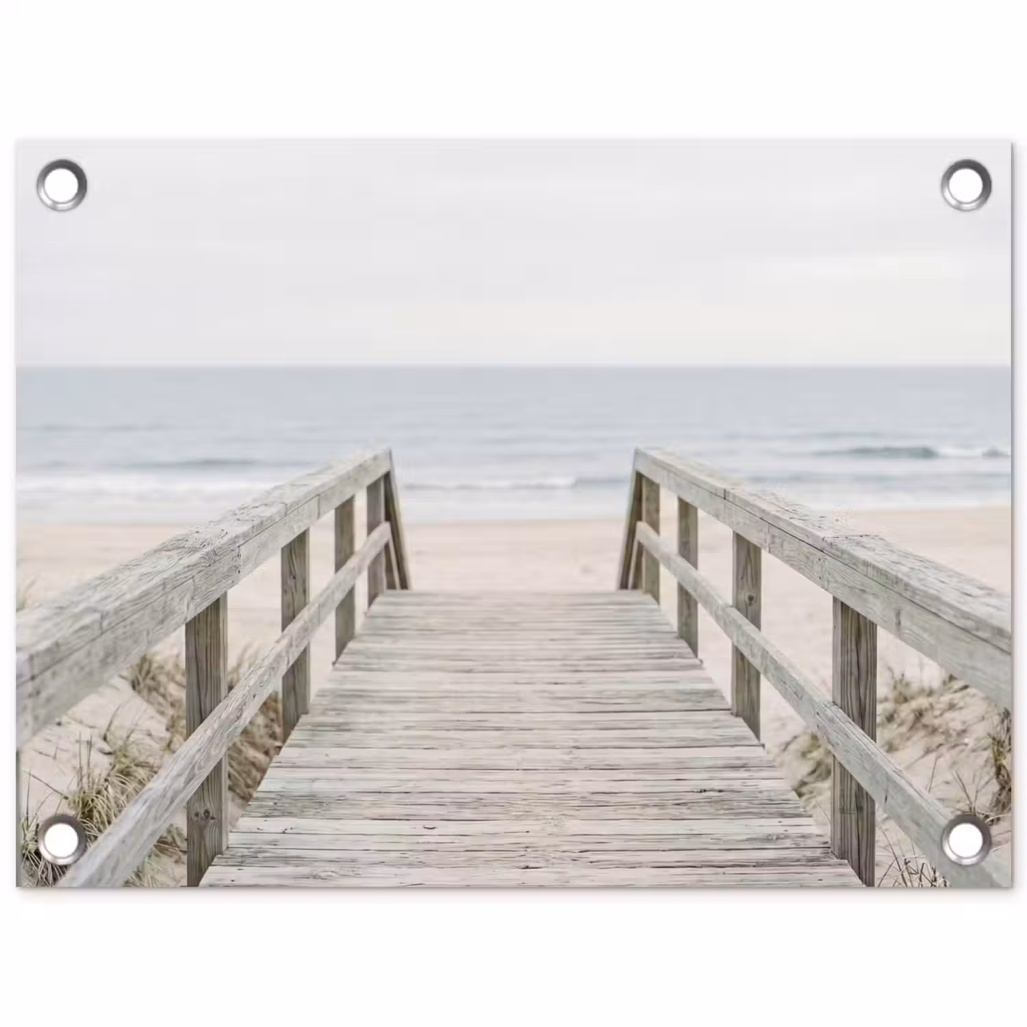 Duinen - Vlonder - Oceaan tuinposter los doek klein -3d
