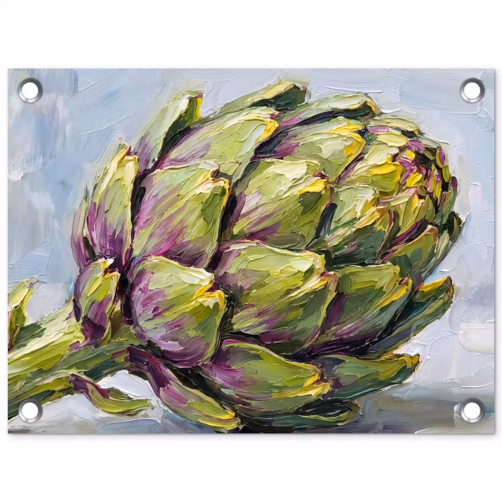 Gartenposter - Essen – Artischocke – Modern - Eten - Artisjok - Modern tuinposter los doek klein