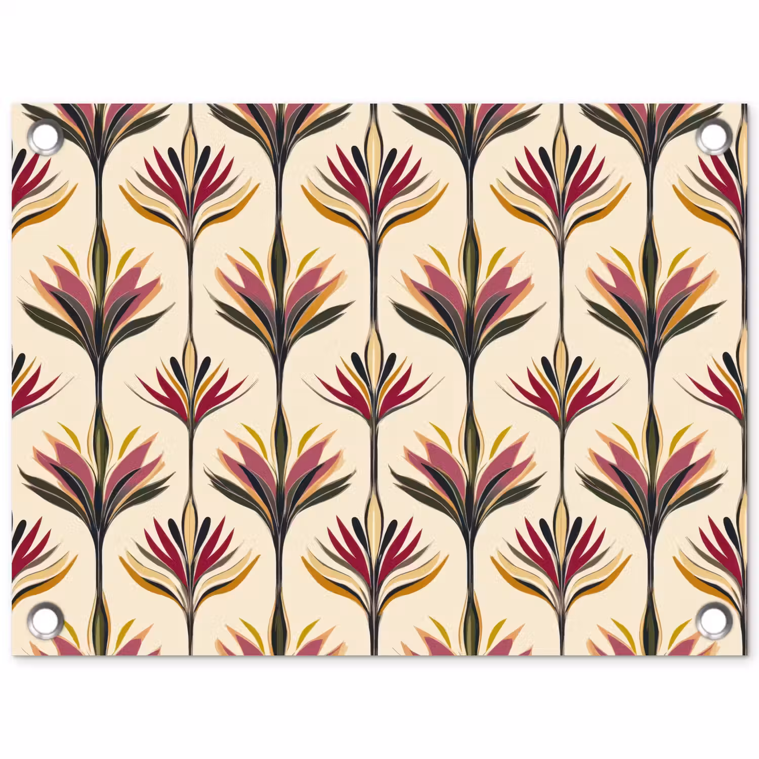 Waaier - Motief - Kleurrijk tuinposter los doek klein 239 -3d