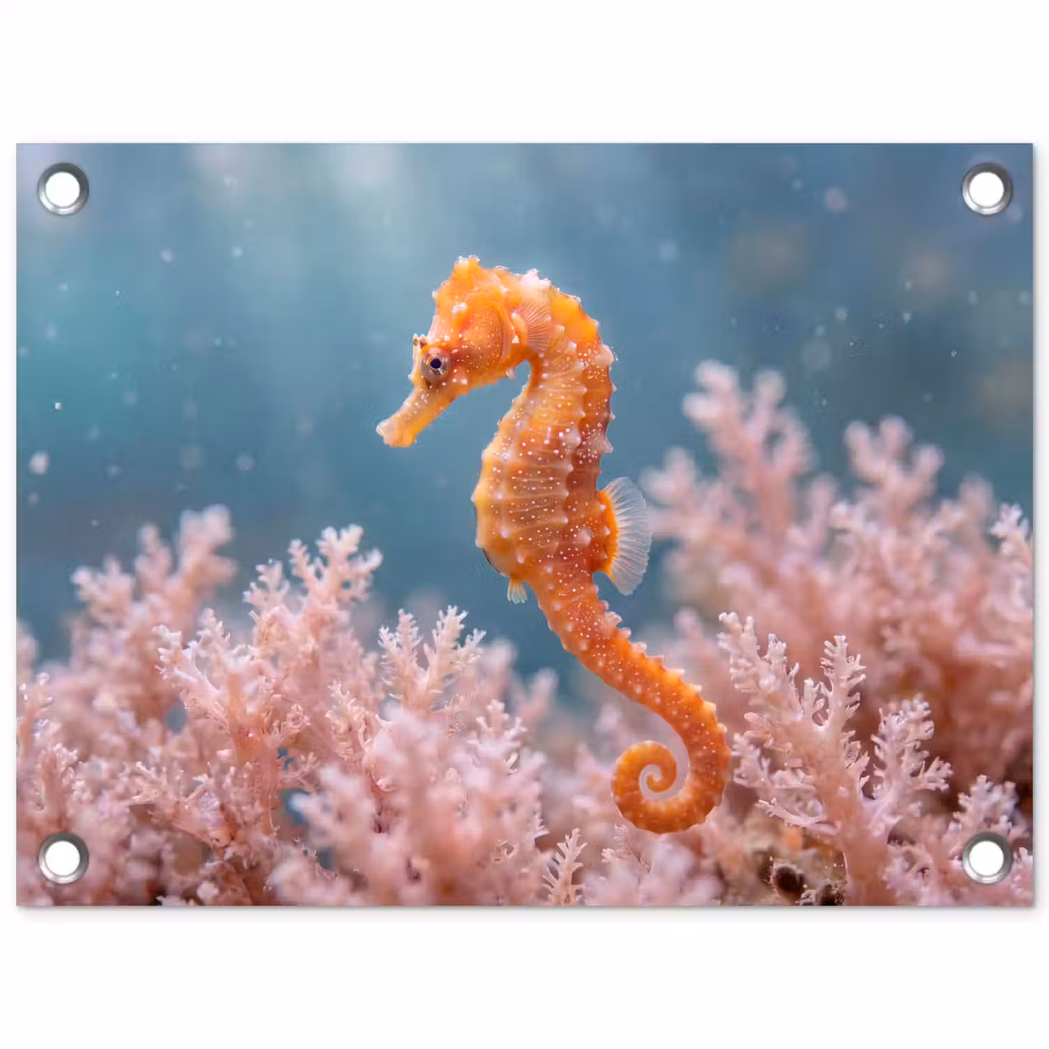Vis - Koraal - Oceaan - Macro - Oranje tuinposter los doek klein -3d