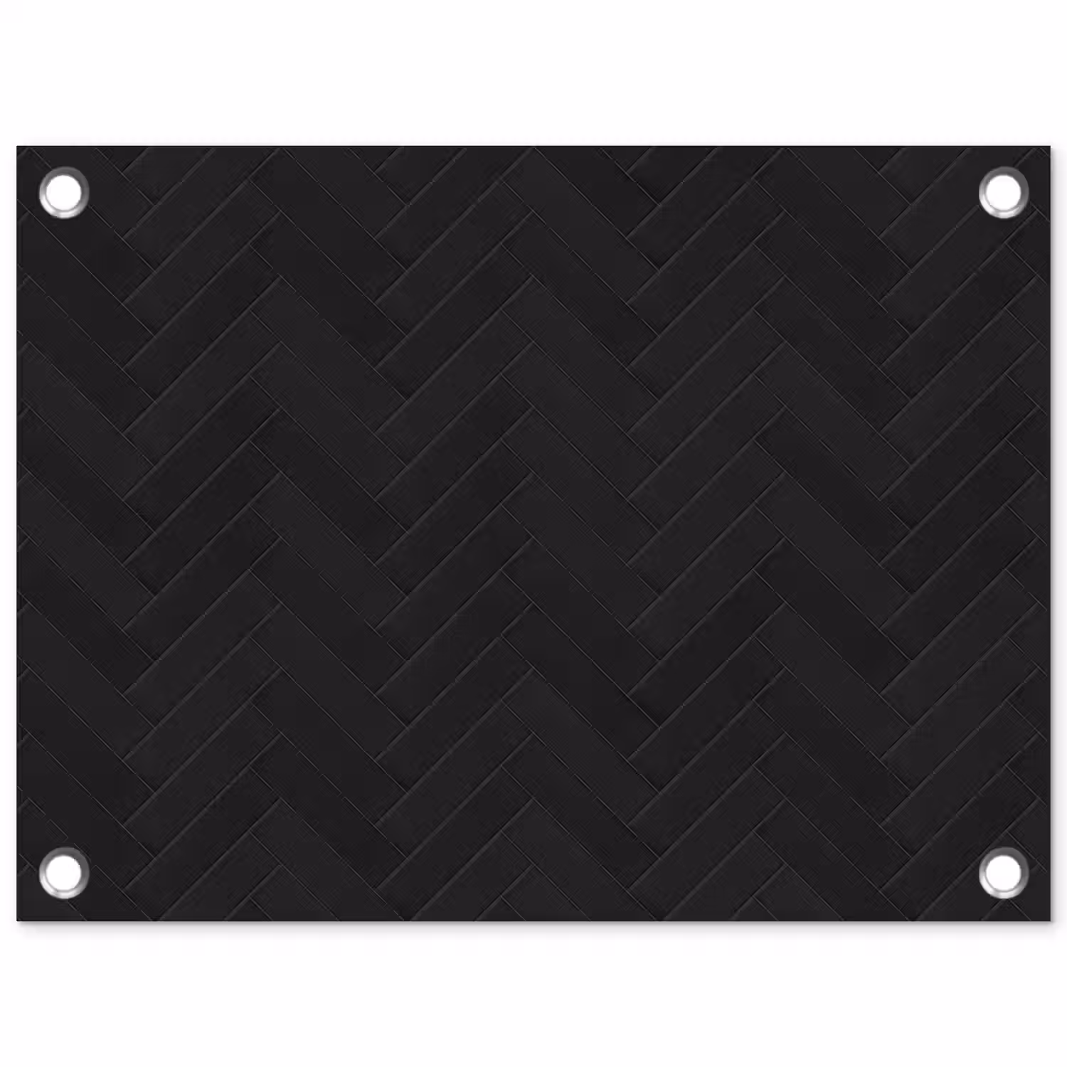 Visgraat - Wandtegel - Mat - Zwart tuinposter los doek klein 239 -3d