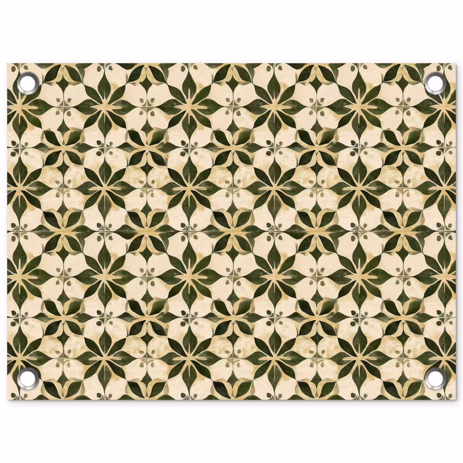 Tegel - Dessin - Groen tuinposter los doek klein 239 -3d