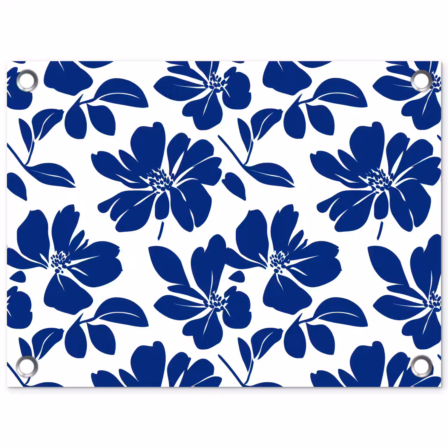 Floraal - Modern - Blauw tuinposter los doek klein 239 -3d
