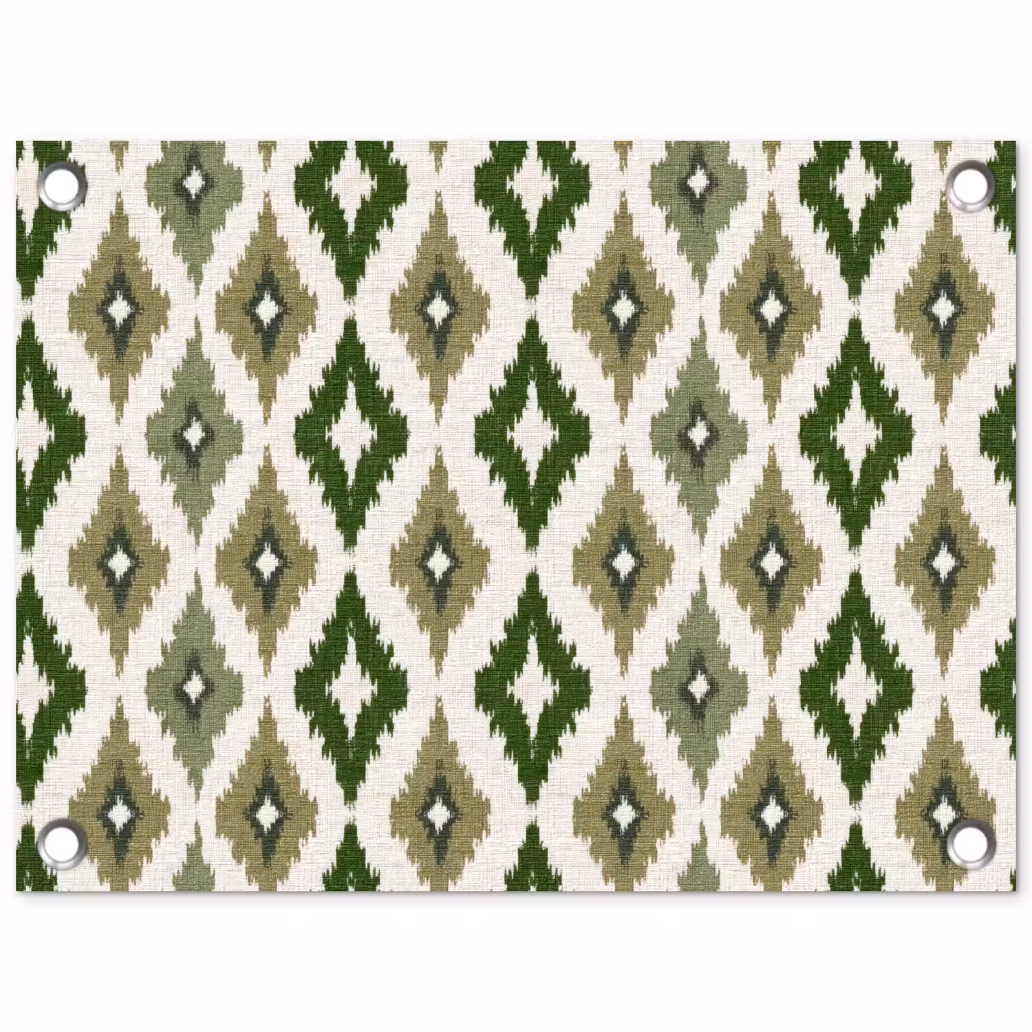 Geografisch - Ruitmotief - Groen tuinposter los doek klein 239 -3d