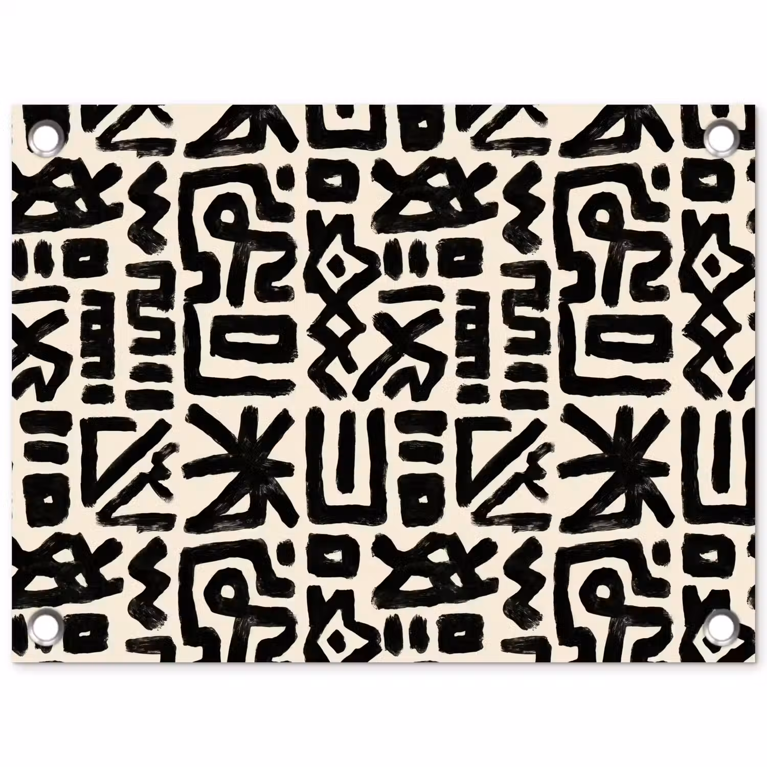 Geometrisch - Figuren - Zwart tuinposter los doek klein 239 -3d