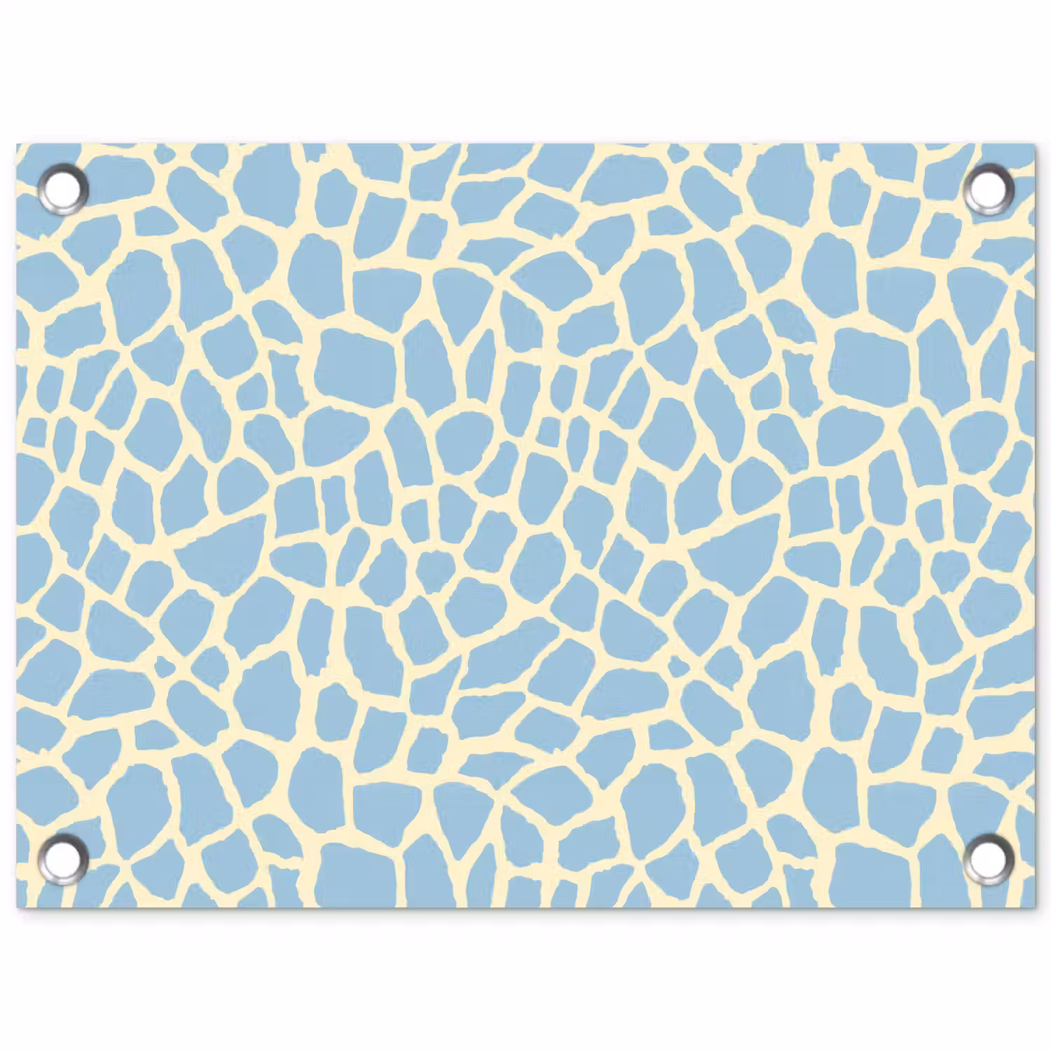 Giraf - Modern - Blauw tuinposter los doek klein 239 -3d