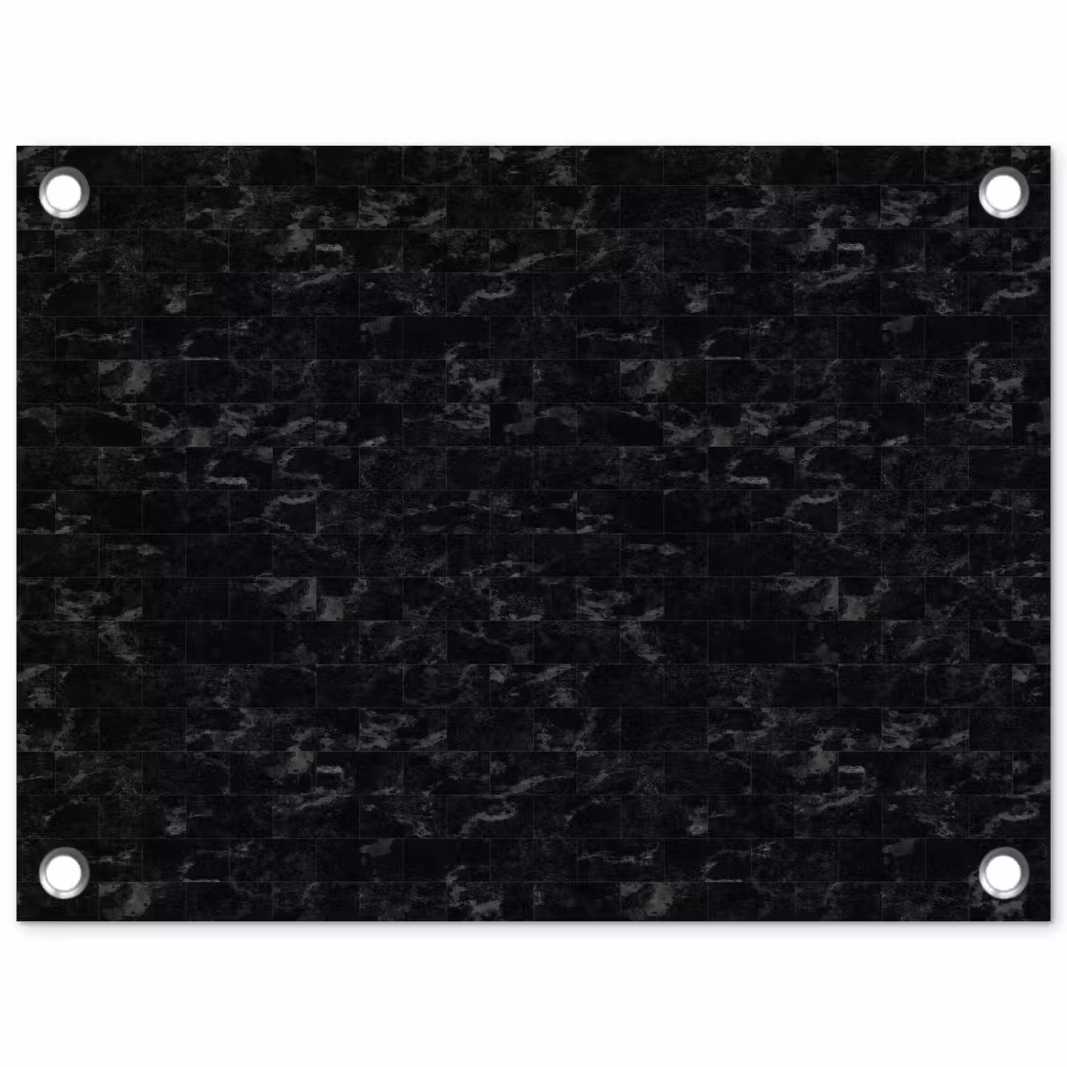 Tegels - Patroon - Marmer - Zwart tuinposter los doek klein 239 -3d