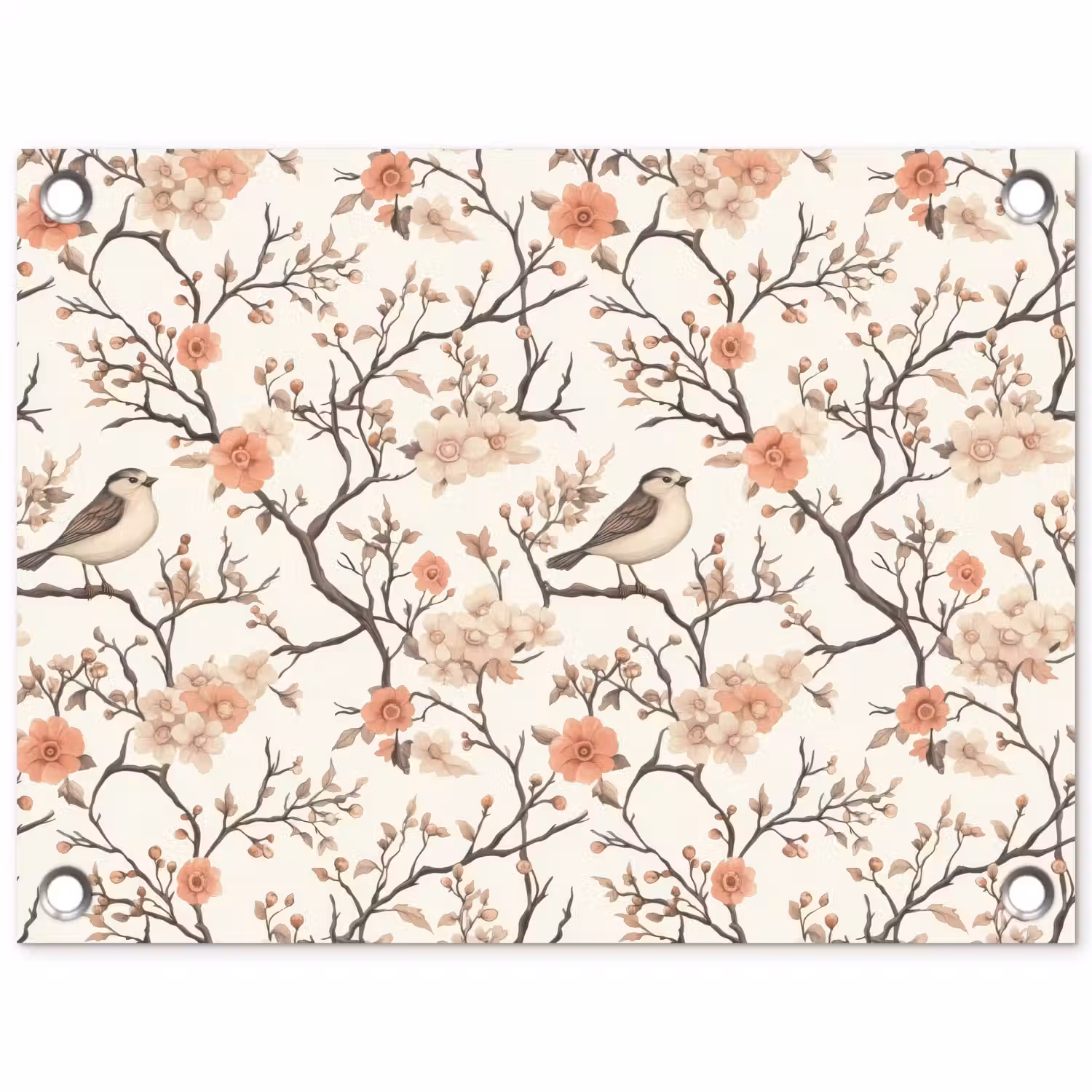 Kersenbloesem - Mus - Roze tuinposter los doek klein 239 -3d