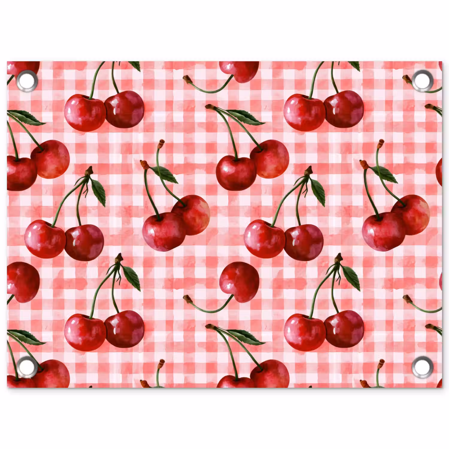 Kersen - Blokken - Rood tuinposter los doek klein 239 -3d