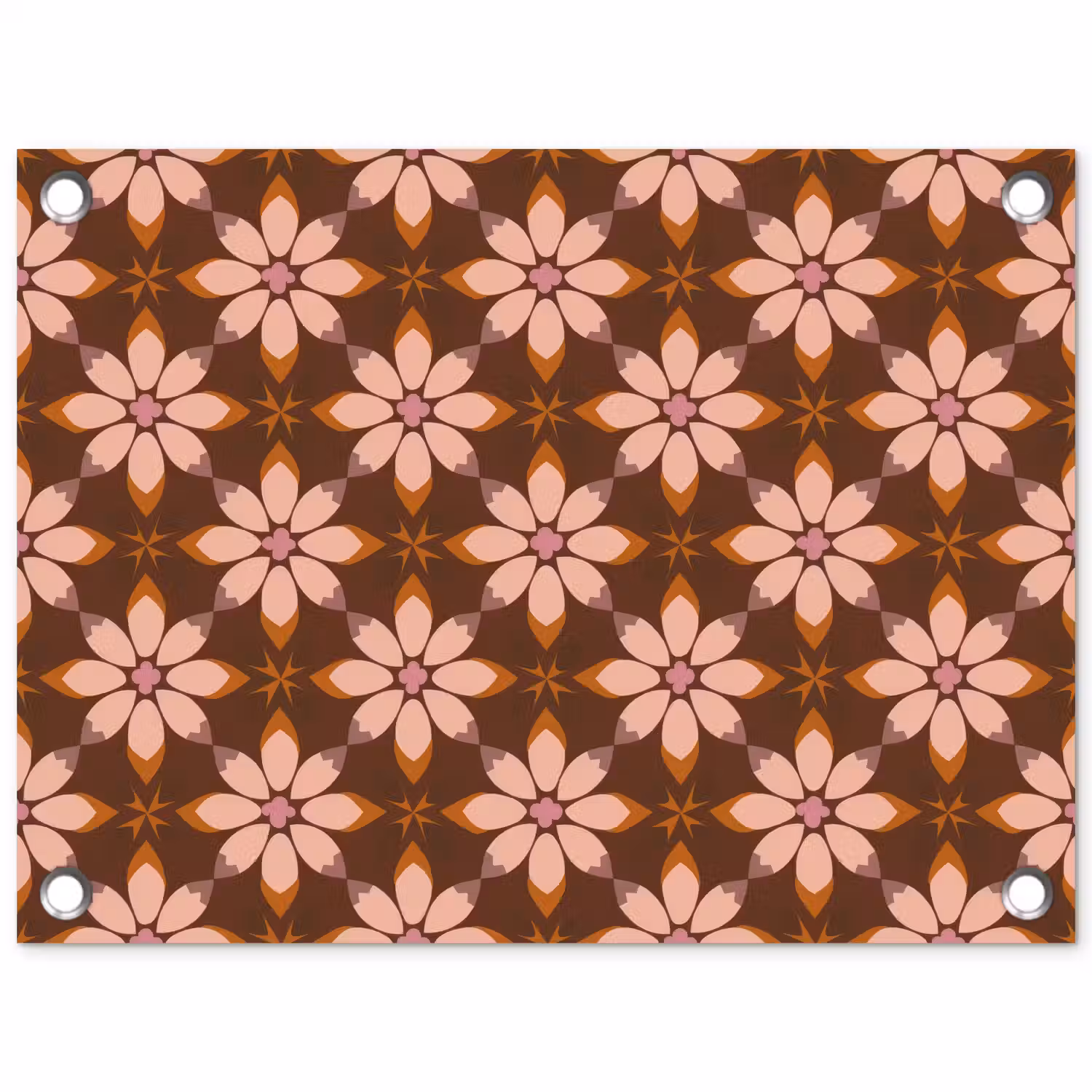 Klassiek - Retro - Bruin tuinposter los doek klein 239 -3d