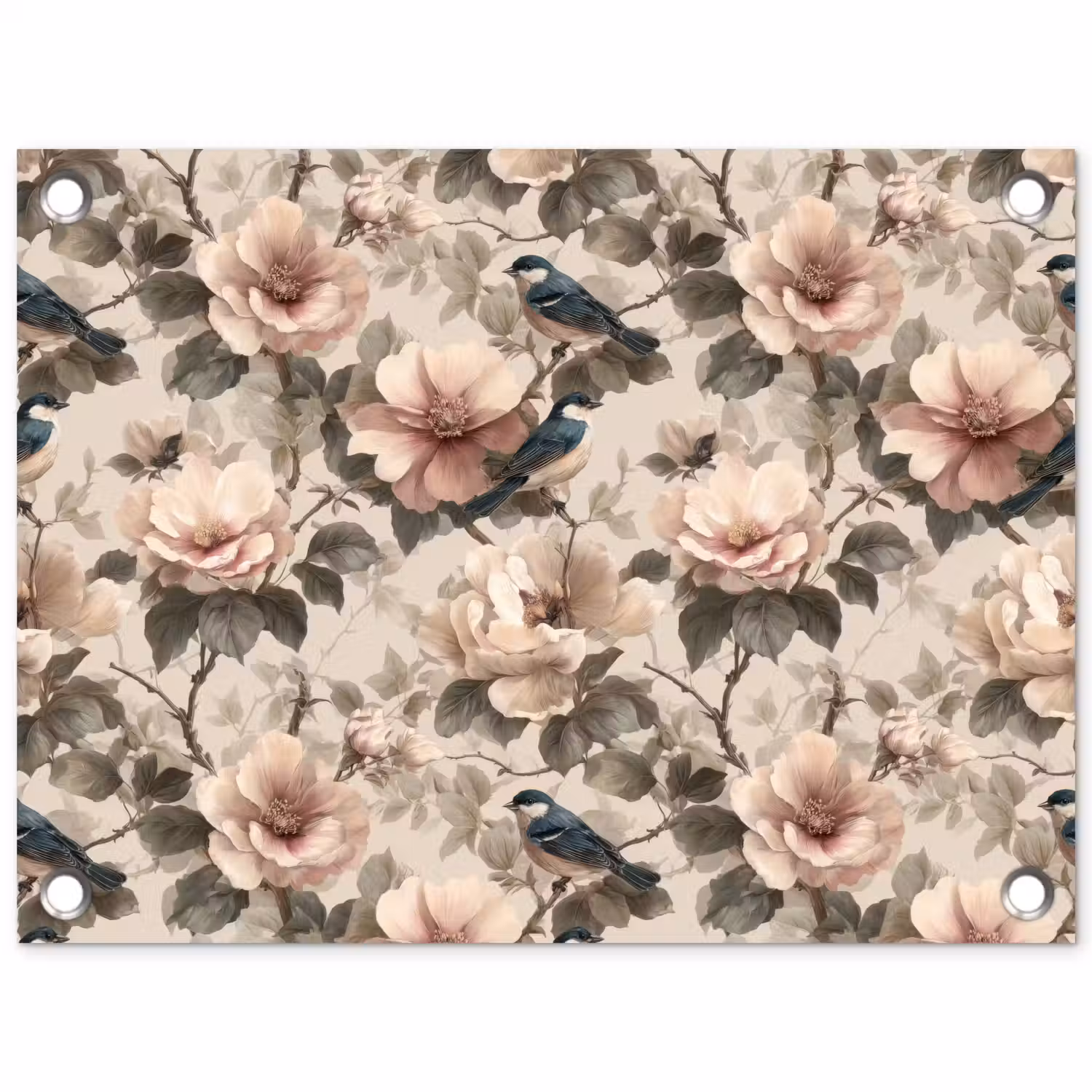 Klassiek - Vogels - Kleurrijk tuinposter los doek klein 239 -3d