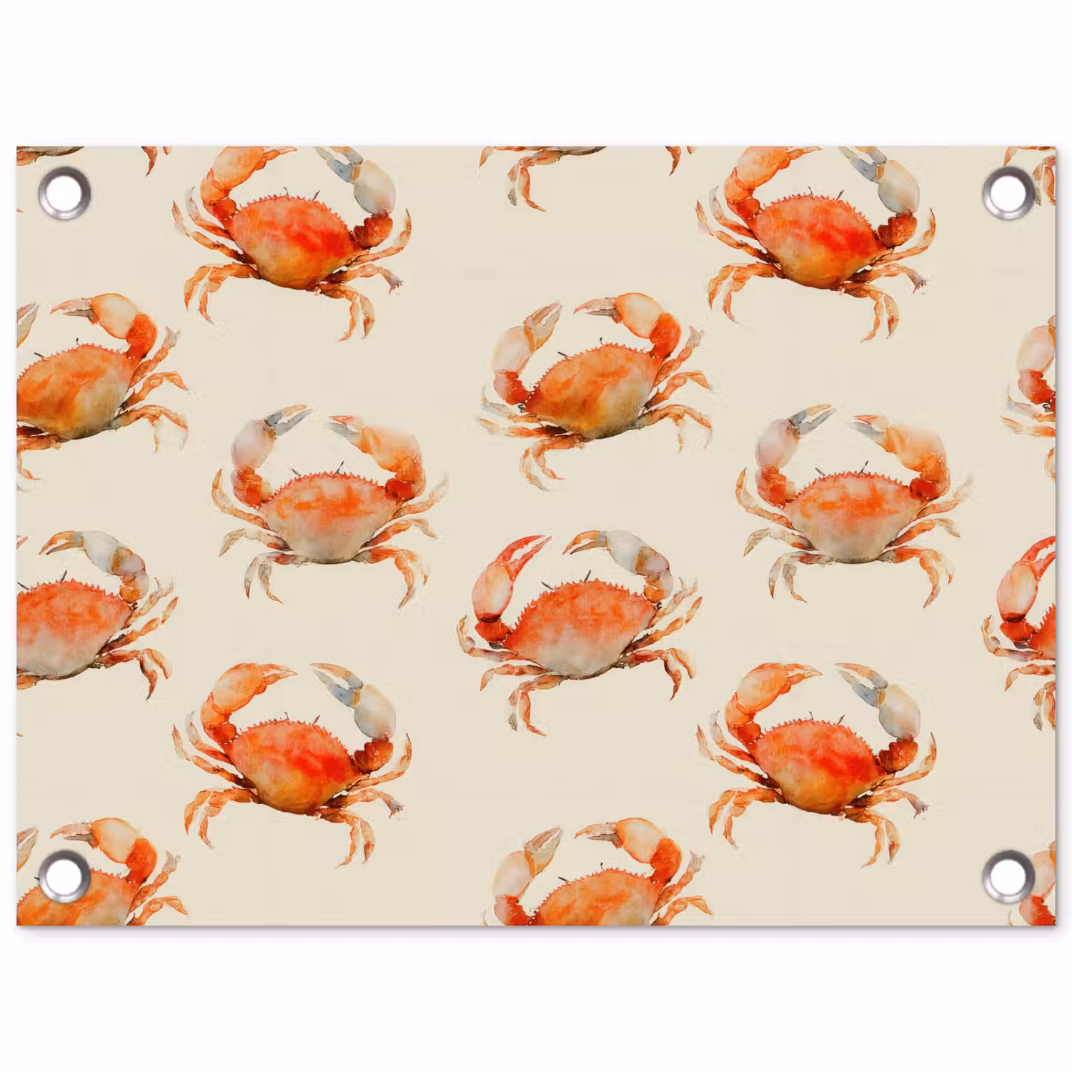 Krabben - Patroon - Oranje tuinposter los doek klein 239 -3d