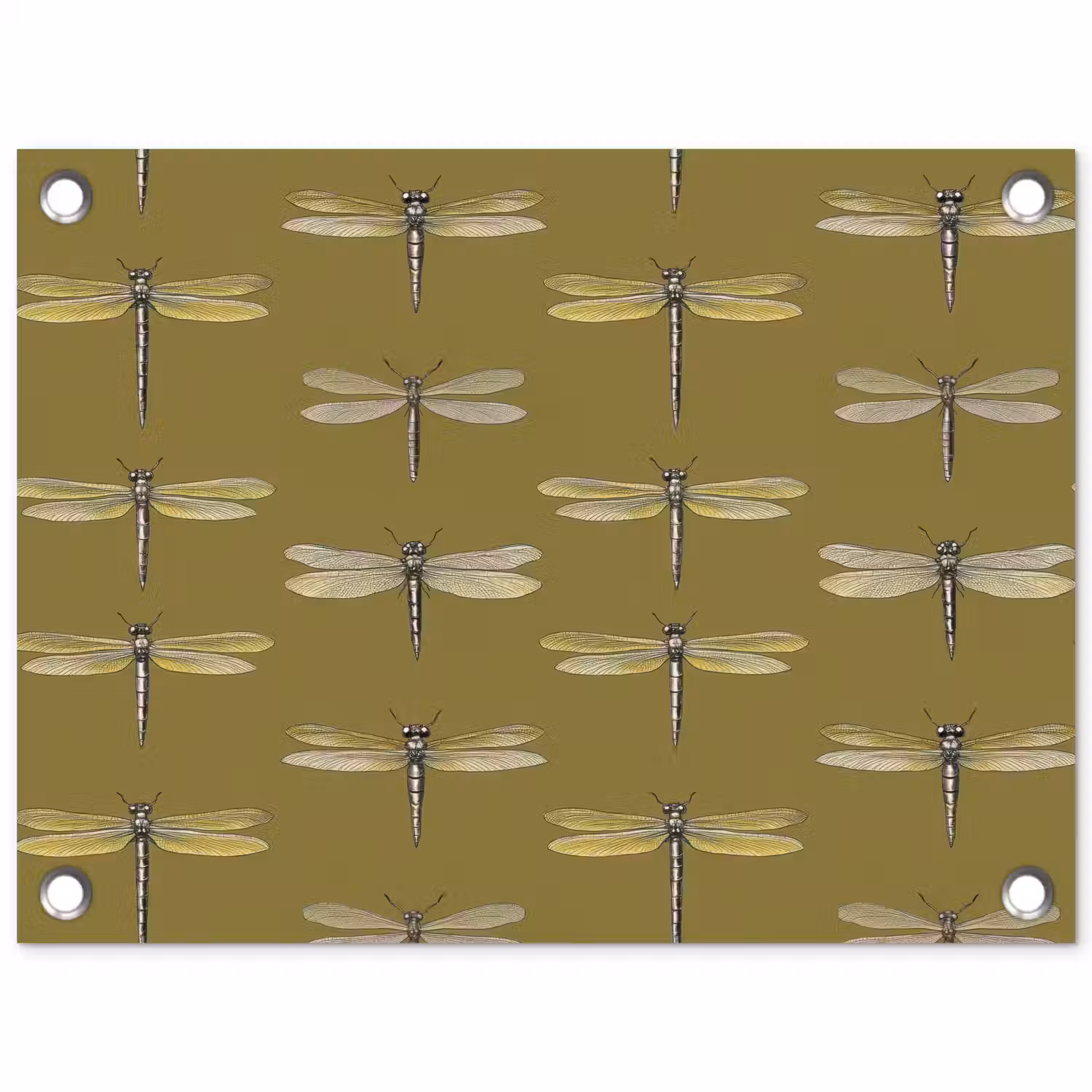 Libellen - Patroon - Groen tuinposter los doek klein 239 -3d
