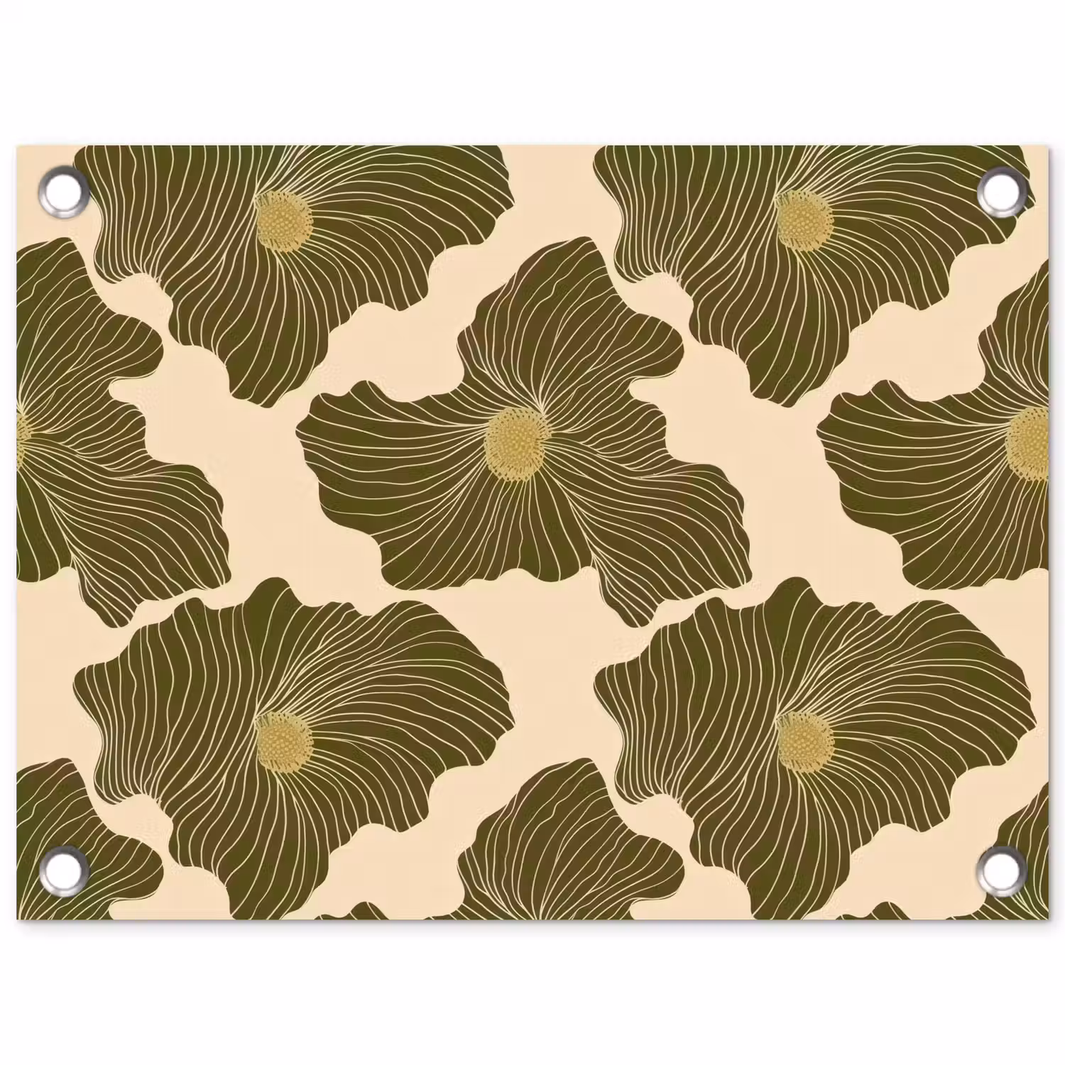 Modern - Abstract - Groen tuinposter los doek klein 239 -3d