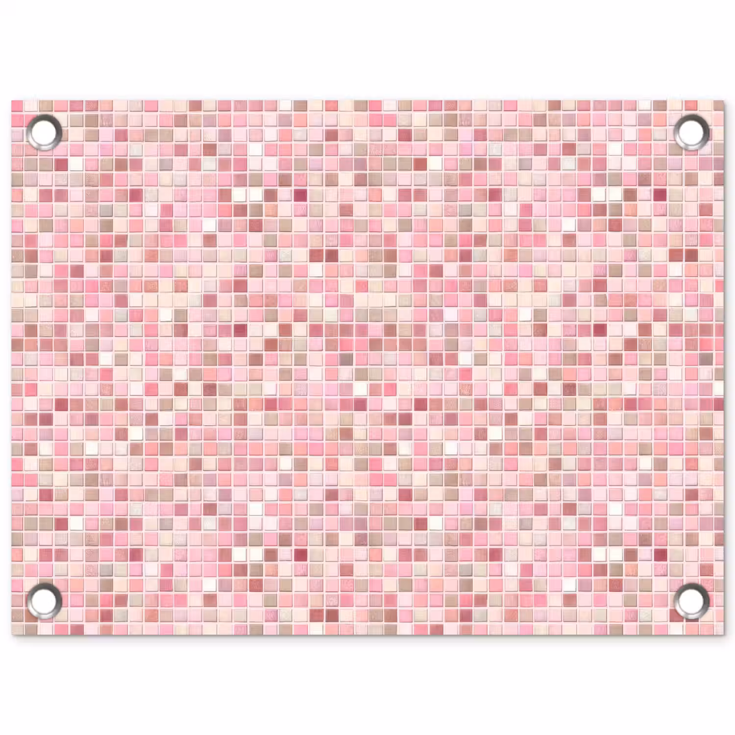 Mozaïek - Patroon - Roze tuinposter los doek klein 239 -3d
