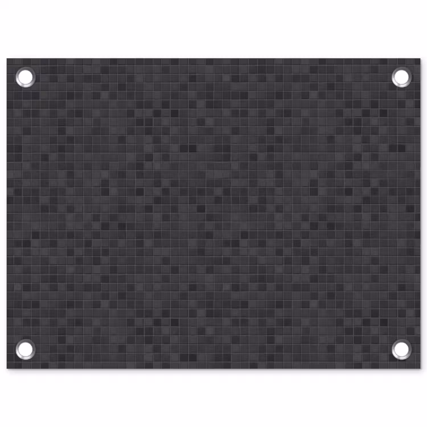 Mozaïek - Patroon - Zwart tuinposter los doek klein 239 -3d