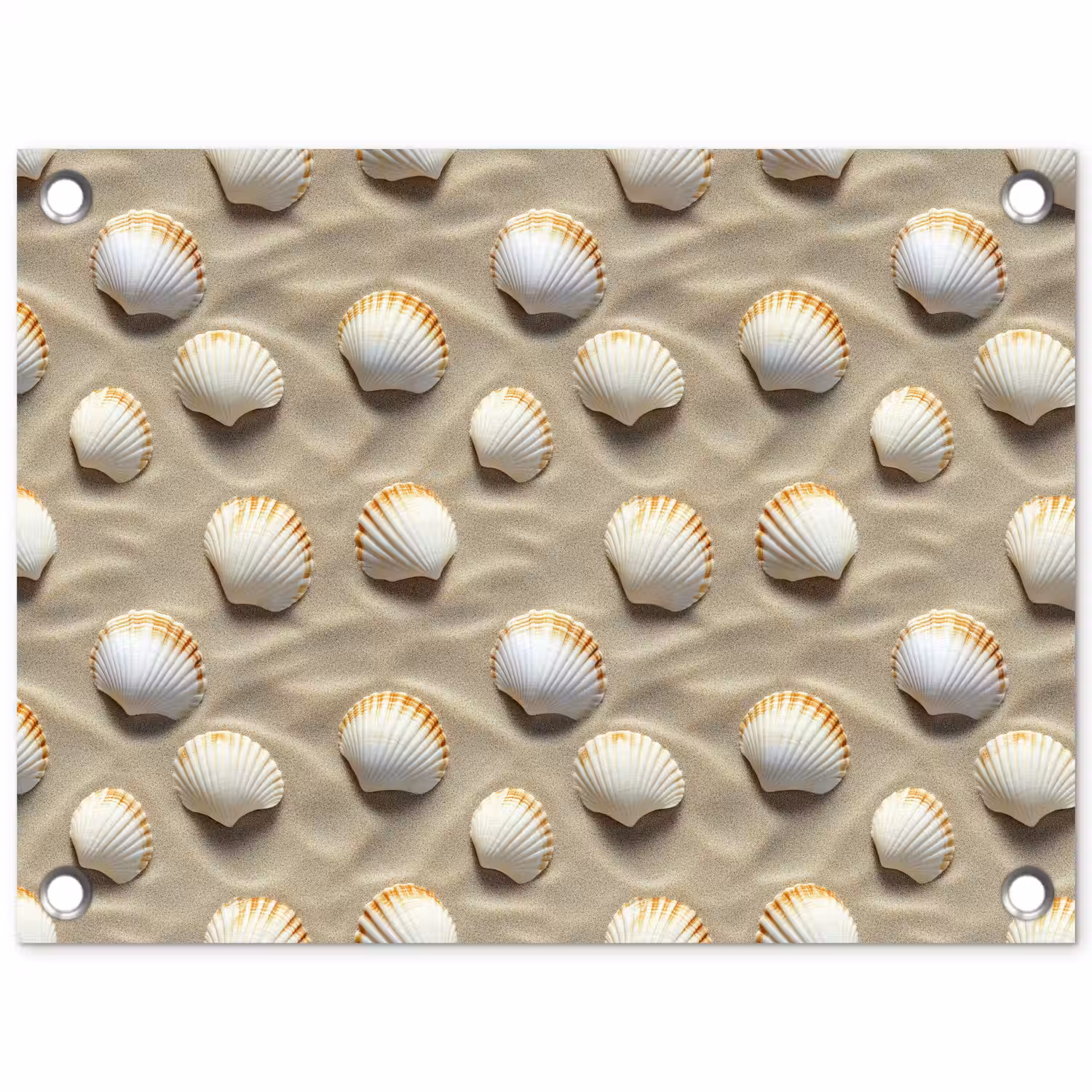 Schelpen - Zand - Maritiem tuinposter los doek klein 239 -3d