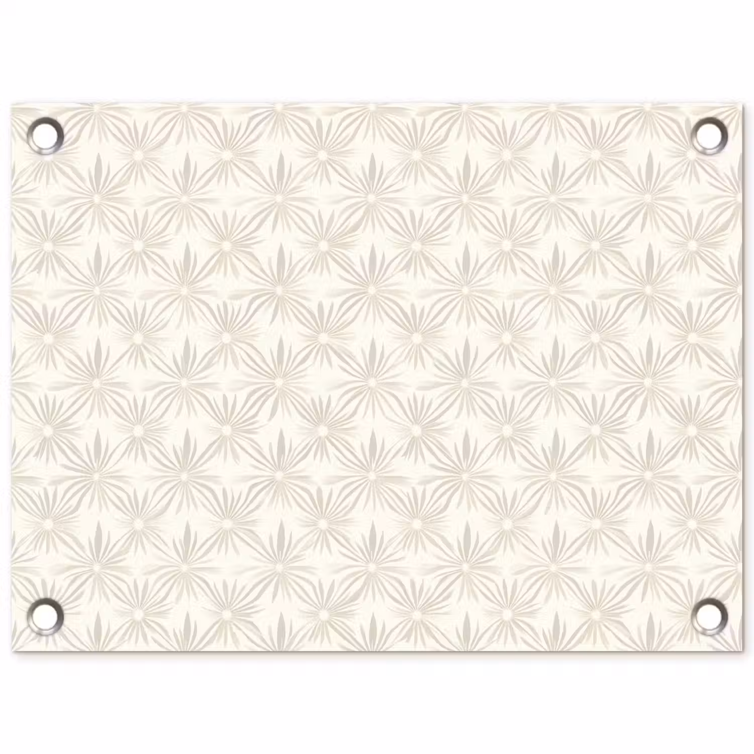 Patroon - Bloemen - Beige tuinposter los doek klein 239 -3d