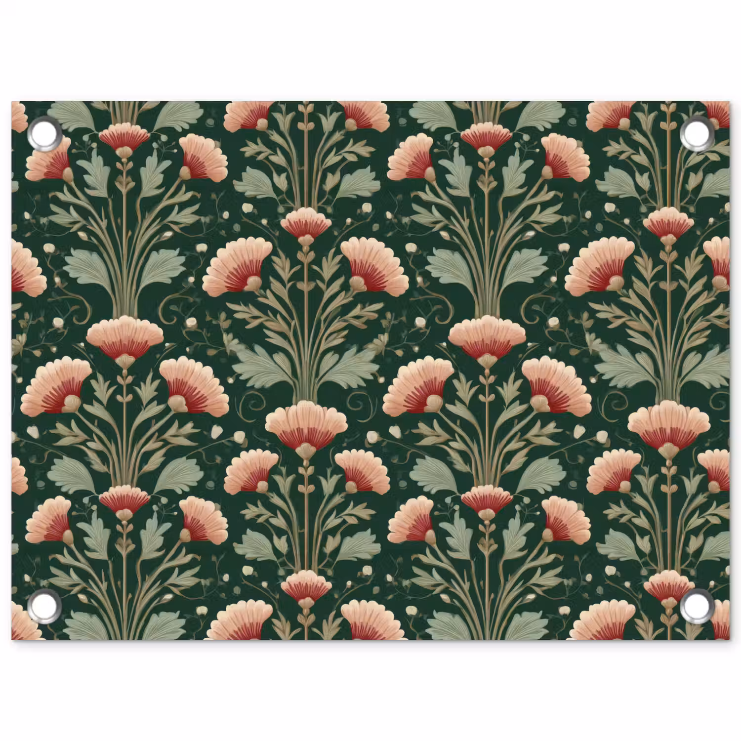 Patroon - Botanisch - Kleurrijk tuinposter los doek klein 239 -3d