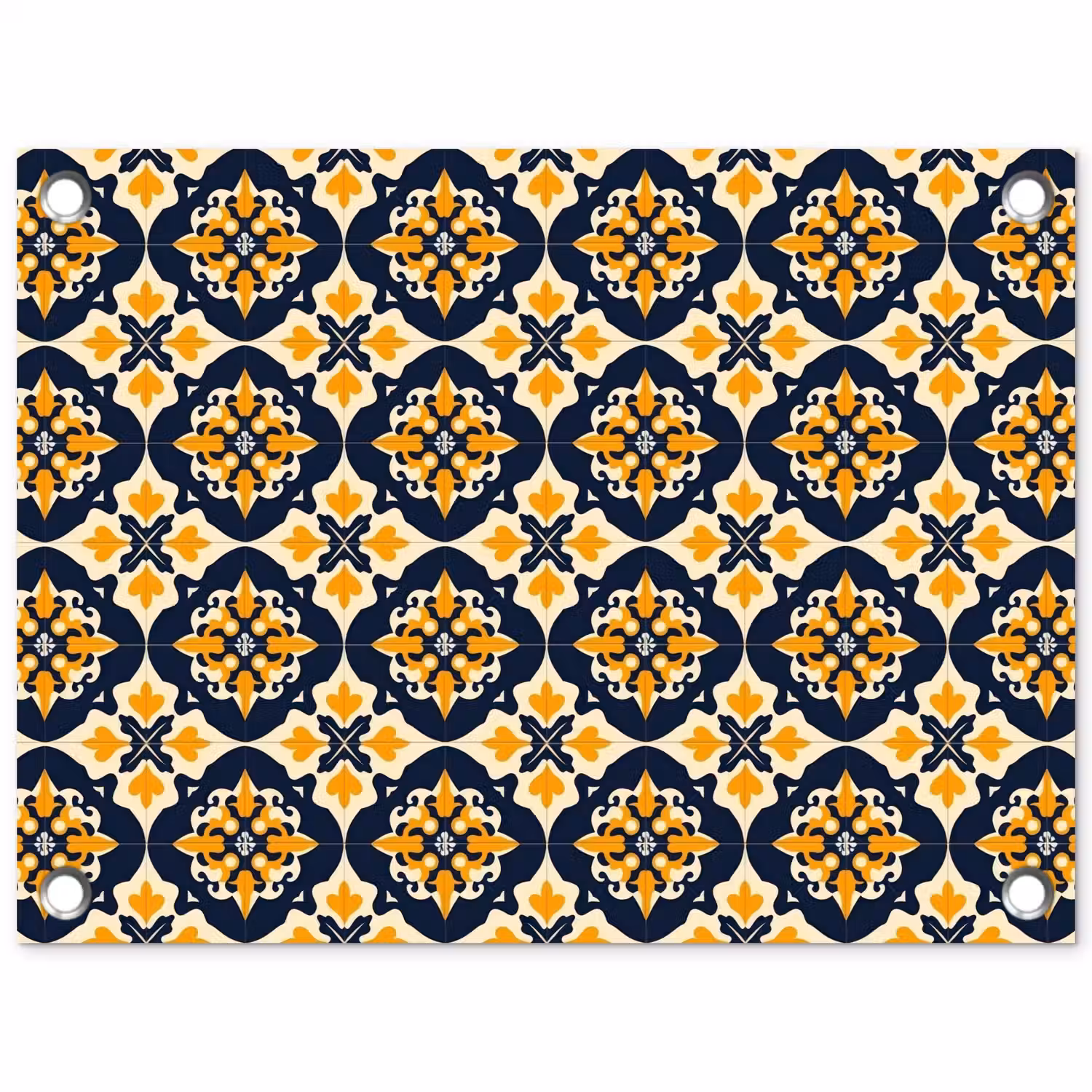 Patroon - Siertegel - Kleurrijk tuinposter los doek klein 239 -3d