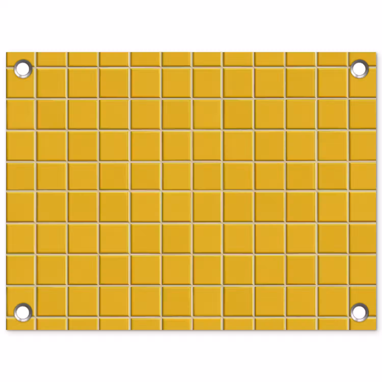 Patroon - Tegel - Okergeel tuinposter los doek klein 239 -3d