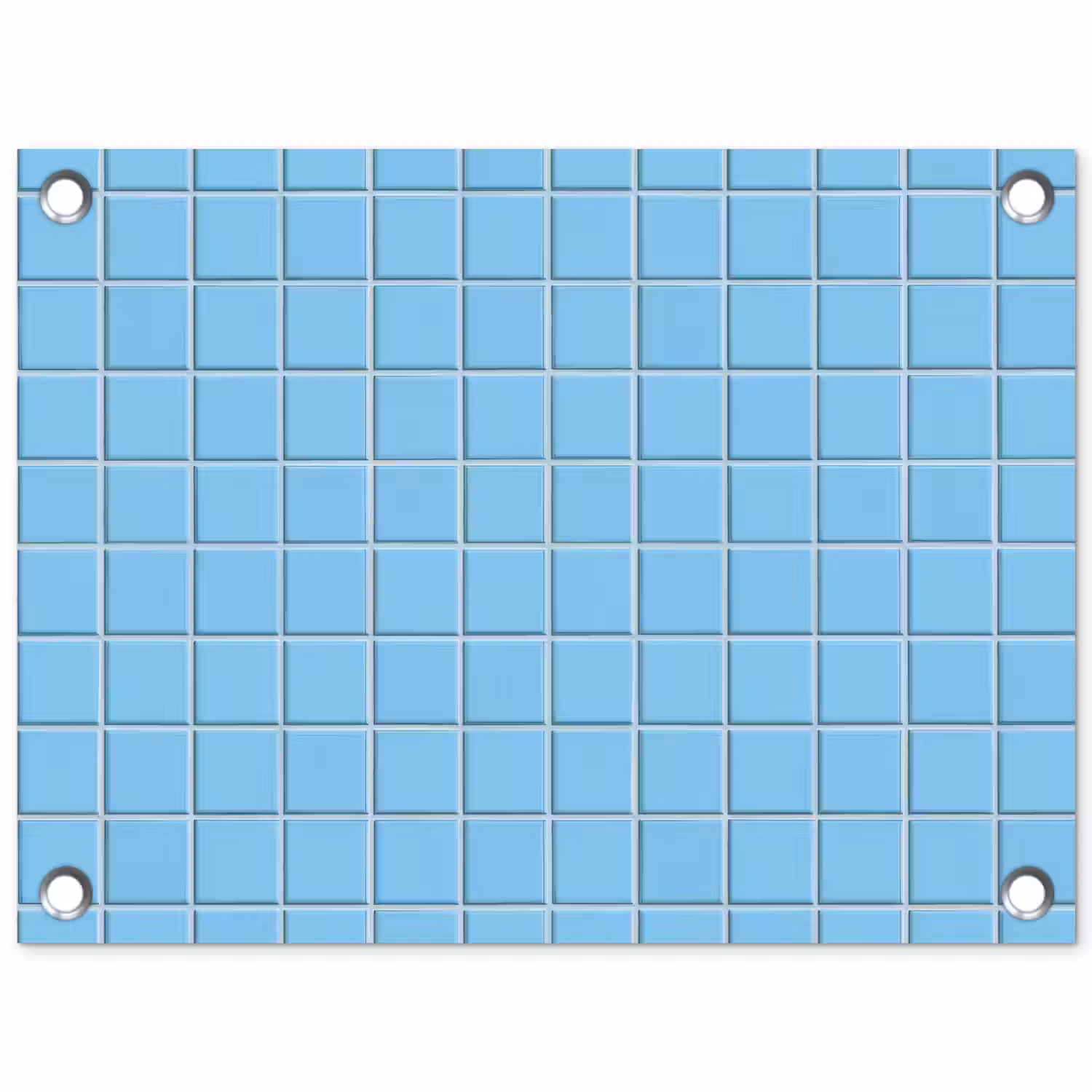 Patroon - Tegel - Pastel - Blauw tuinposter los doek klein 239 -3d