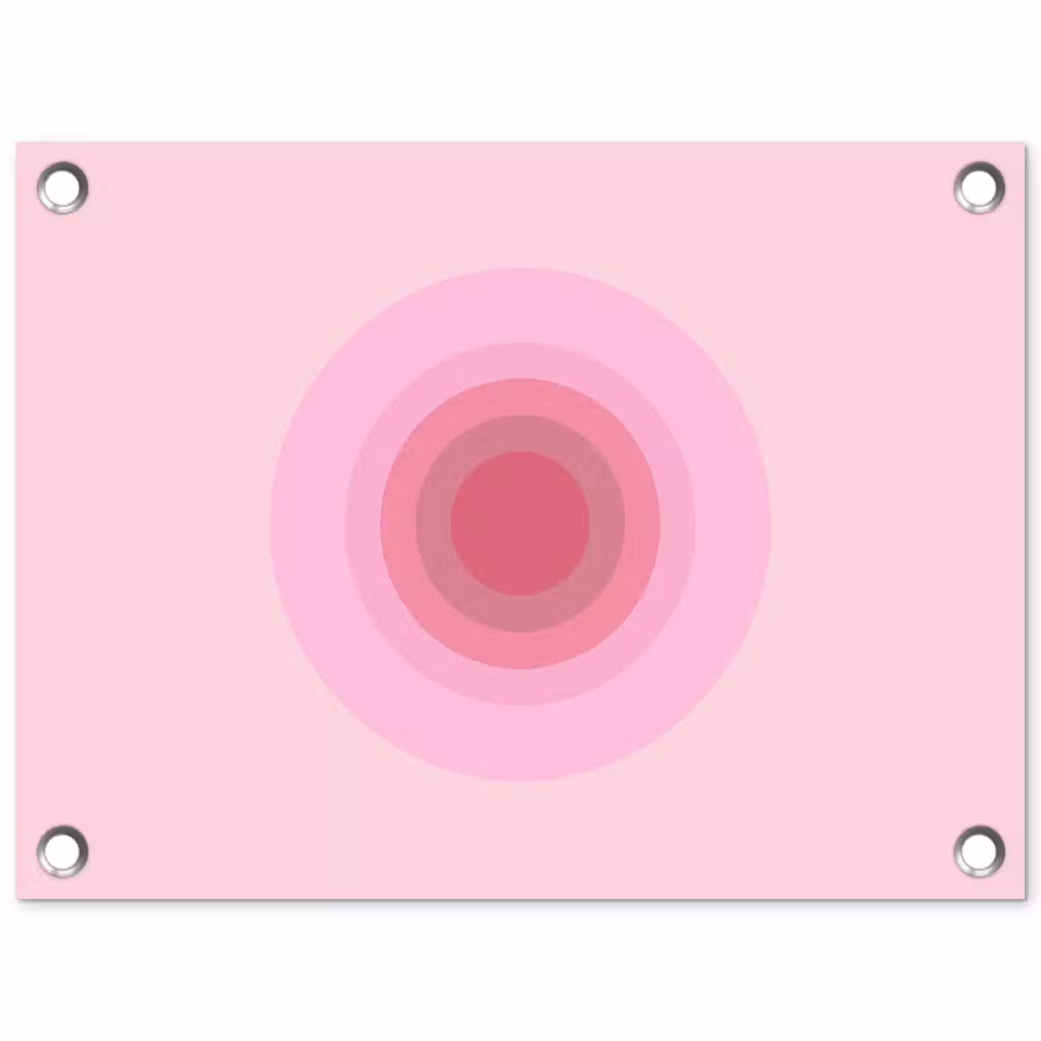 Patroon - Cirkels - Abstract - Roze - Modern tuinposter los doek klein -3d