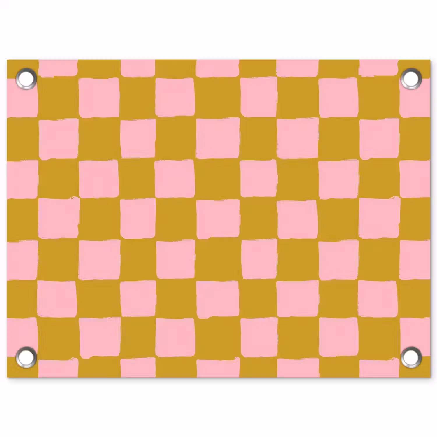 Patroon - Vierkant - Roze tuinposter los doek klein 239 -3d