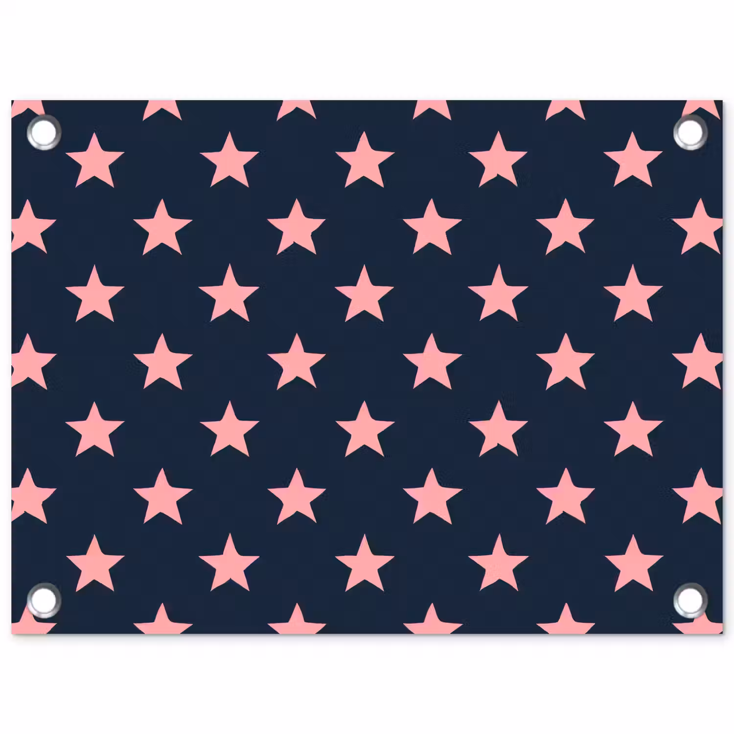 Patroon - Sterren - Roze tuinposter los doek klein 239 -3d