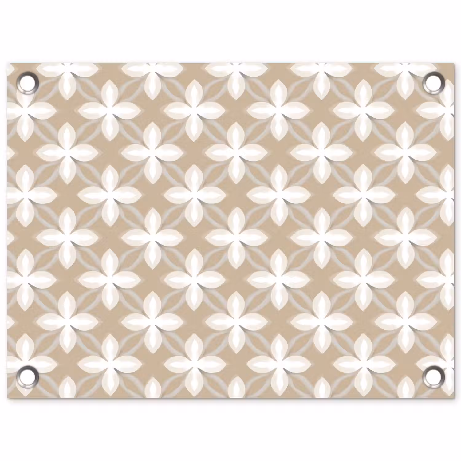 Patroon - Symmetrisch - Beige tuinposter los doek klein 239 -3d