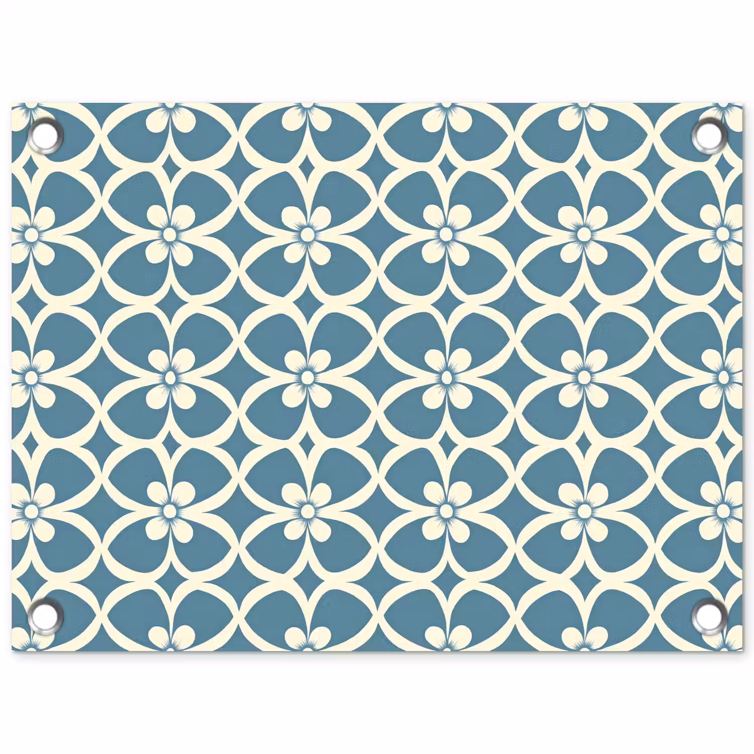 Patroon - Symmetrisch - Blauw tuinposter los doek klein 239 -3d