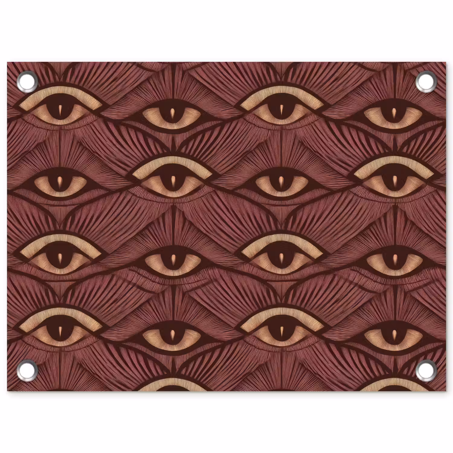 Mystiek - Ogen - Bruin tuinposter los doek klein 239 -3d