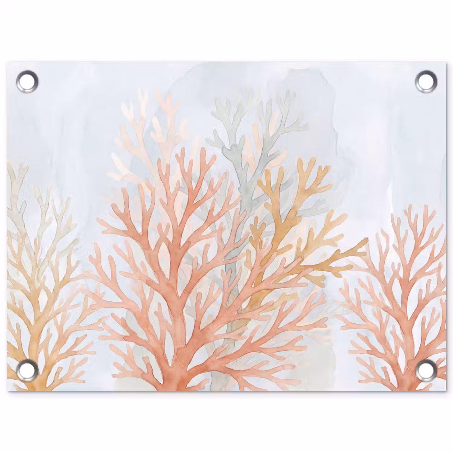 Natuur - Abstract - Aquarel - Organisch - Warm tuinposter los doek klein -3d