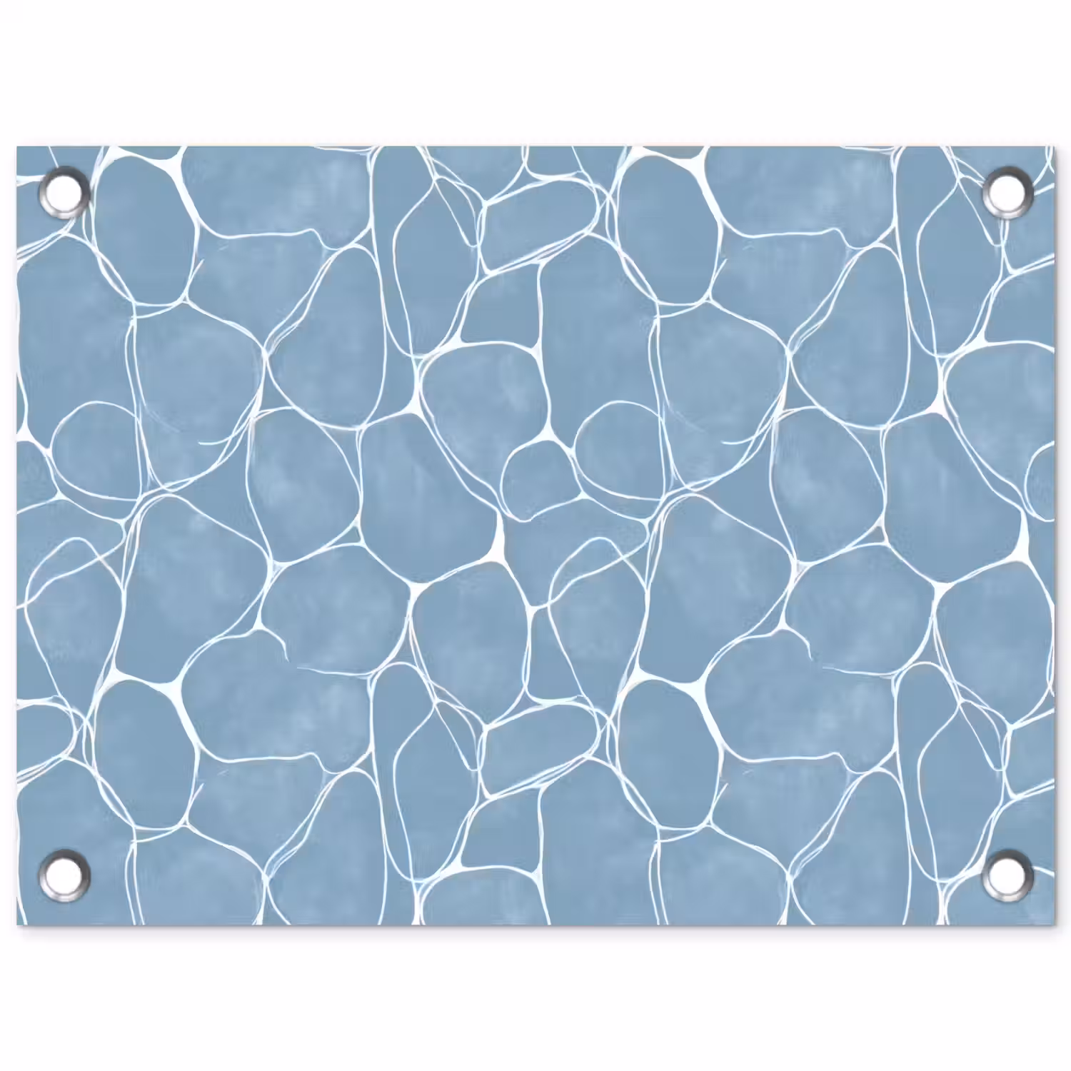 Organisch - Patroon - Blauw tuinposter los doek klein 239 -3d