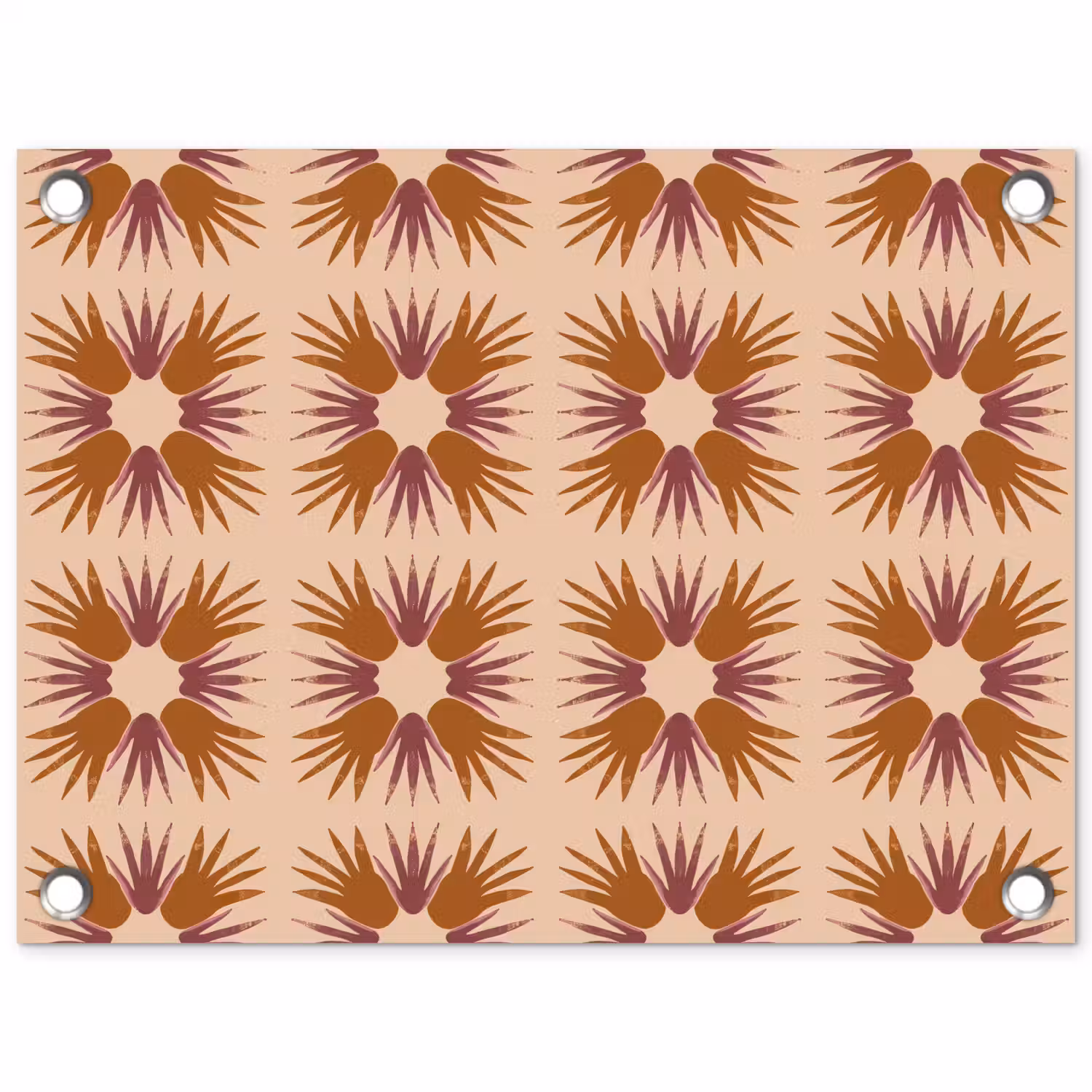 Ornament - Patroon - Oker tuinposter los doek klein 239 -3d
