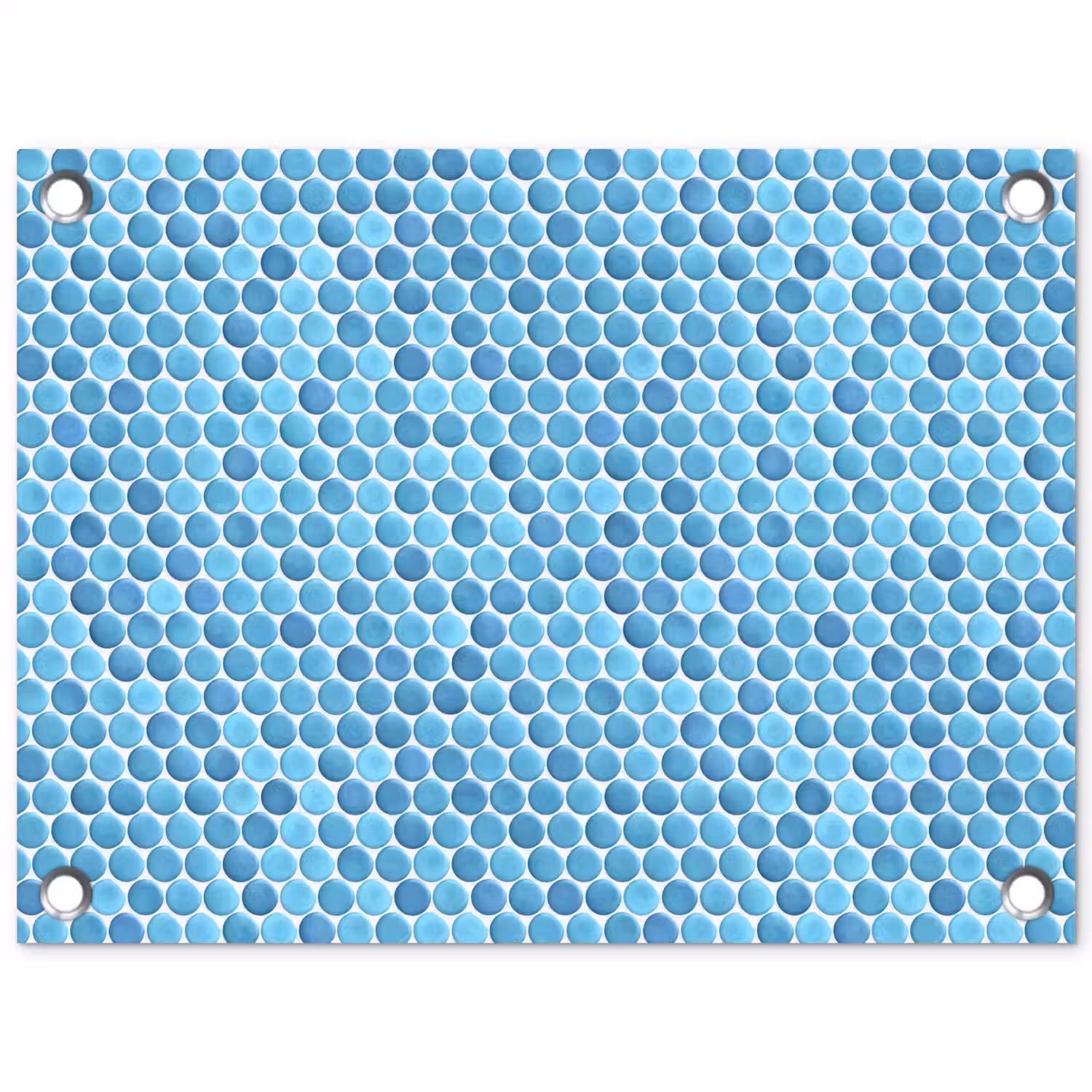 Penny - Mozaïek - Lichtblauw tuinposter los doek klein 239 -3d