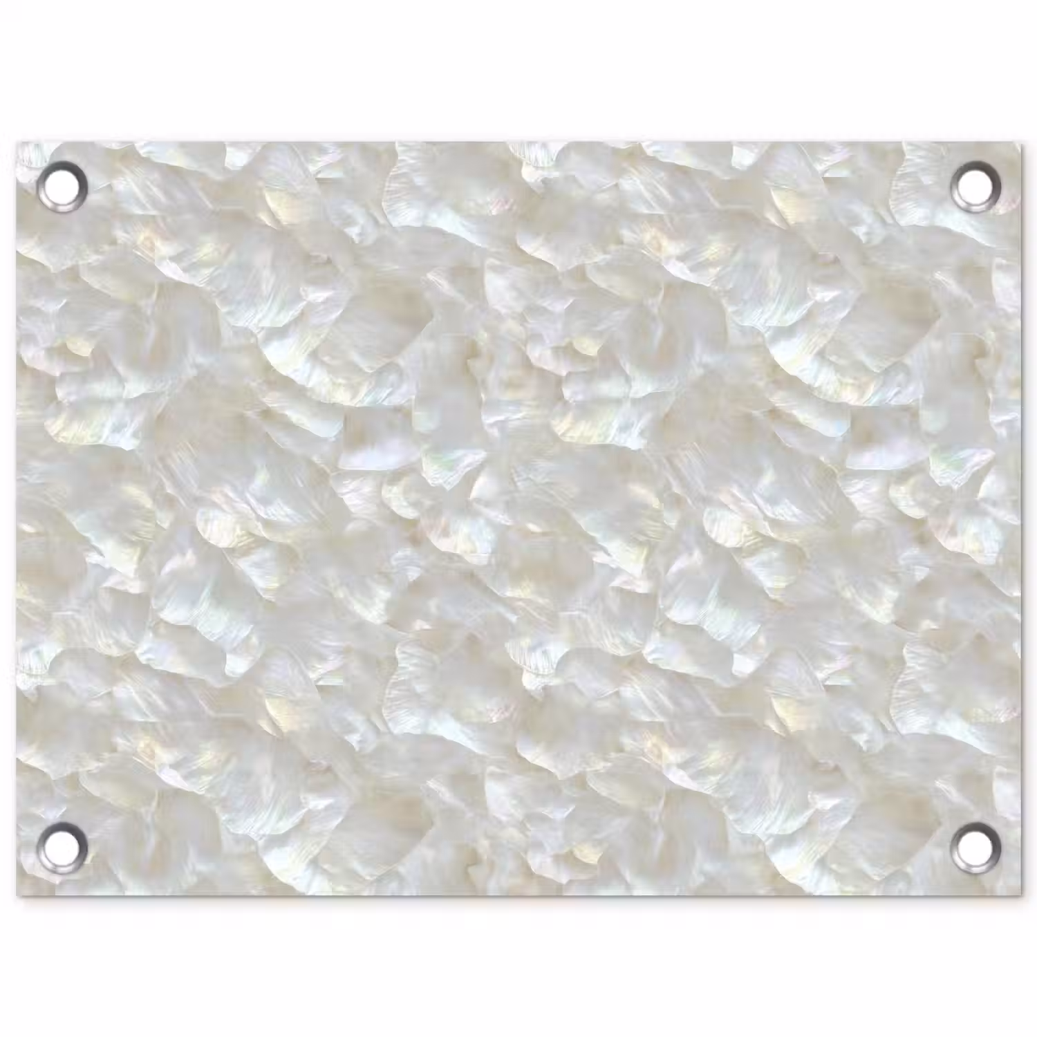 Parelmoerglans - Wit - Schelp tuinposter los doek klein 239 -3d