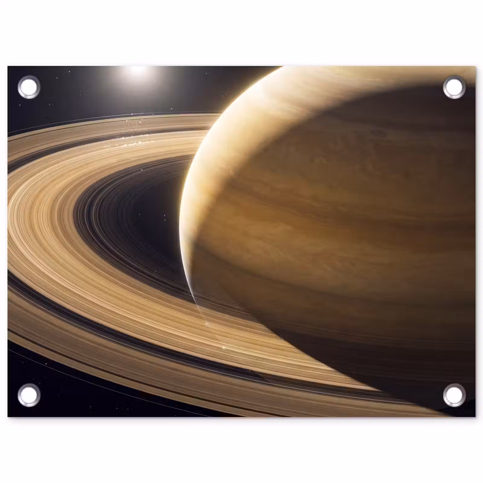 Gartenposter - Planet – Ringe – Weltraum - Planeet - Ringen - Ruimte tuinposter los doek klein