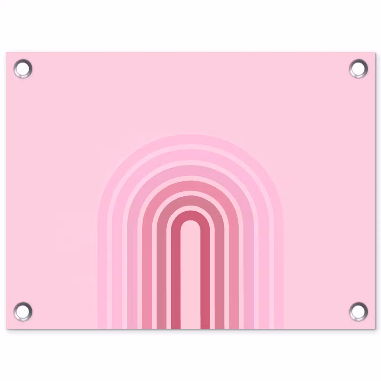 Regenboog - Roze - Abstract - Modern - Minimalistisch tuinposter los doek klein -3d
