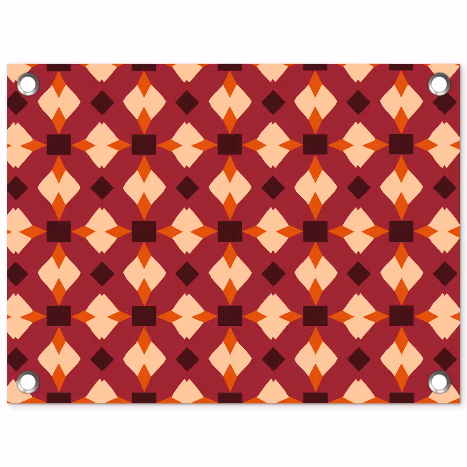 Retro - Patroon - Kleurrijk tuinposter los doek klein 239 -3d