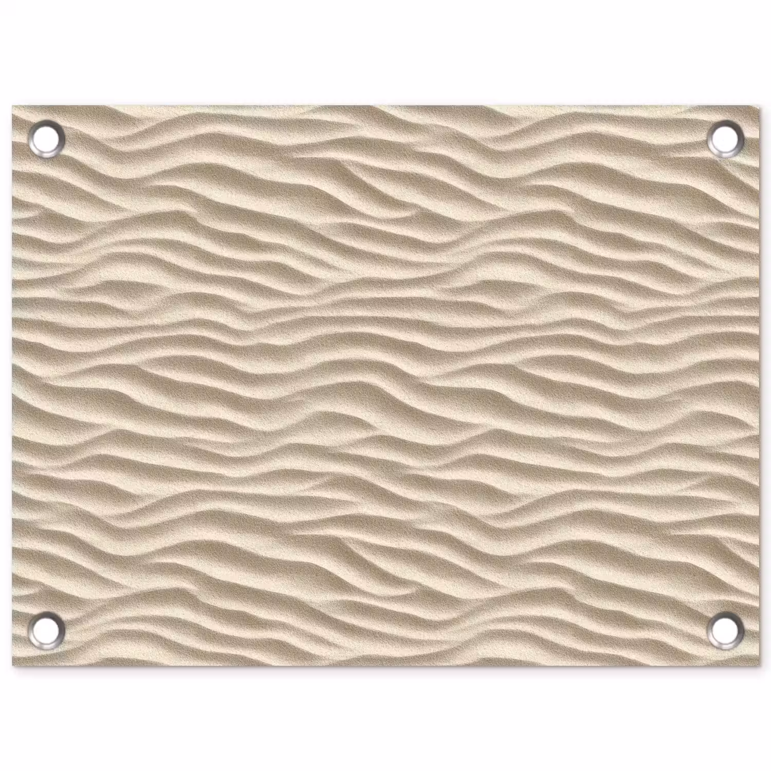Zand - Golven - Beige tuinposter los doek klein 239 -3d
