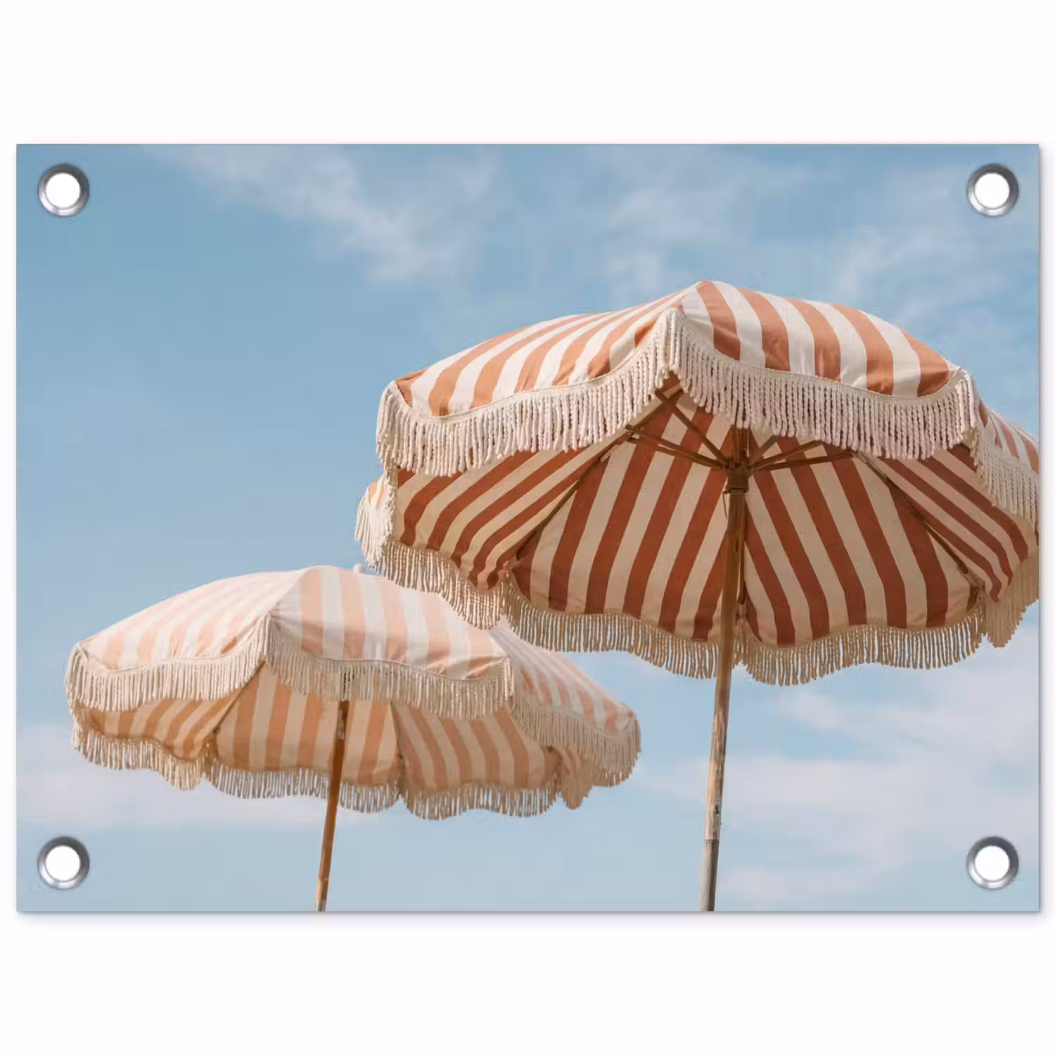 Parasol - Lucht - Rood tuinposter los doek klein -3d