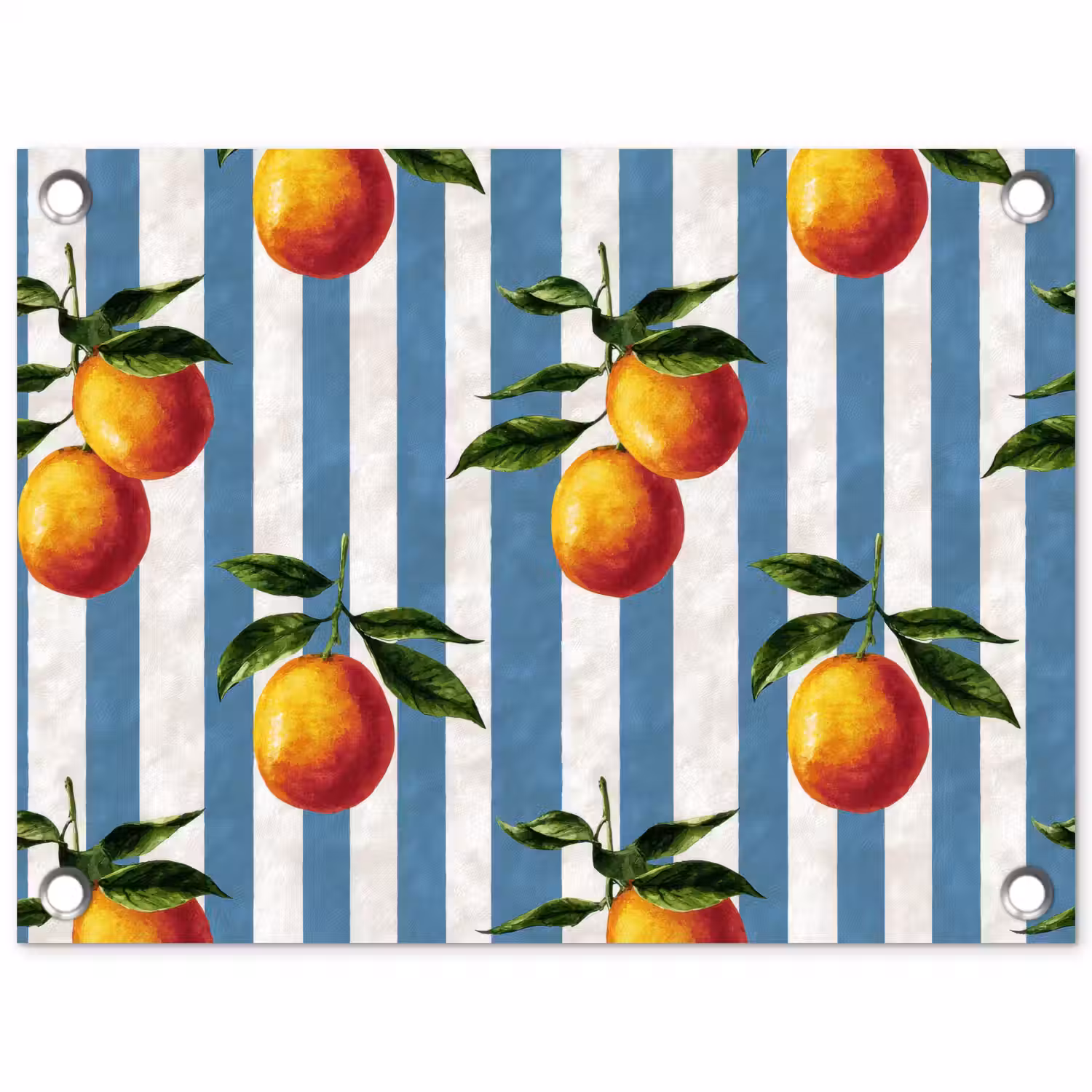 Strepen - Citroen - Blauw tuinposter los doek klein 239 -3d