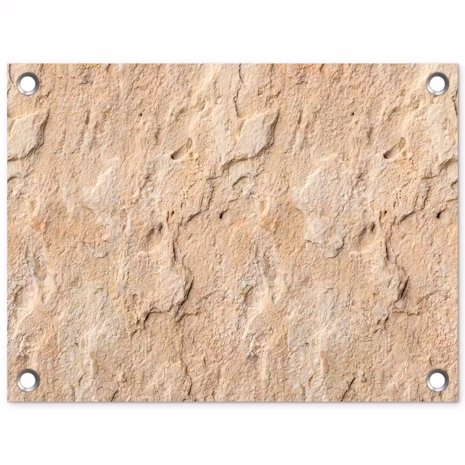 Textuur - Steen - Natuur - Beige tuinposter los doek klein -3d